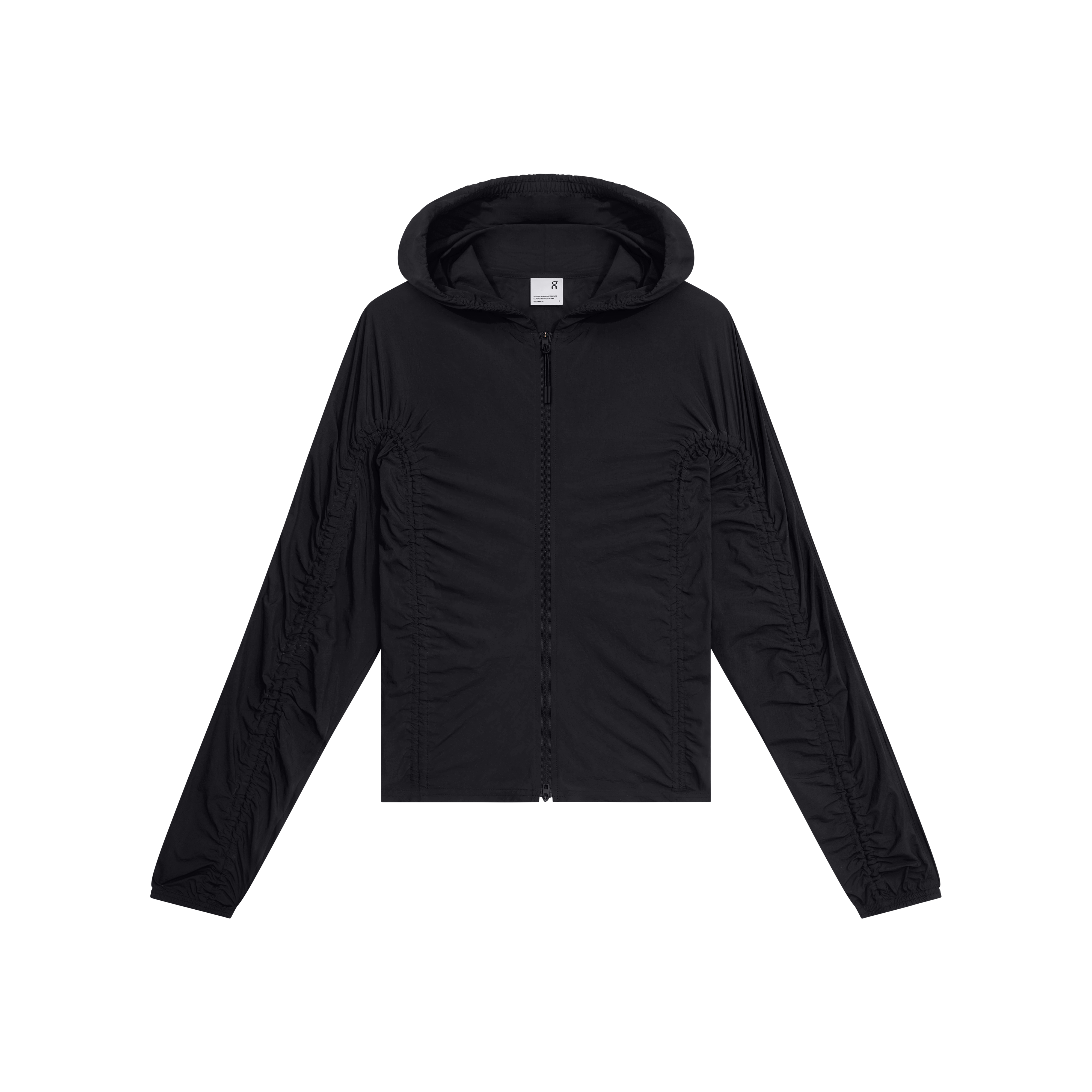 Ruched Lightweight Jacket in Black