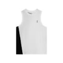 Court Tank Top in White/Black