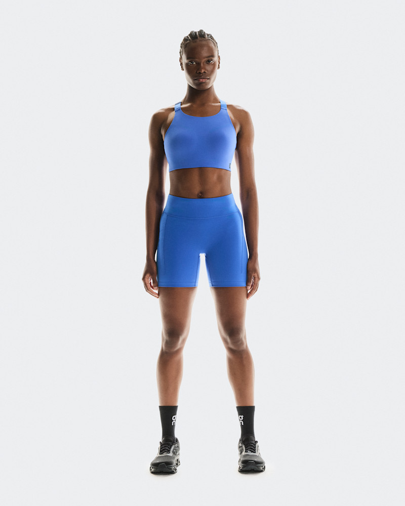 On Women's Performance Tights Short in Zaffre, Size: Small, Polyamide/Mesh