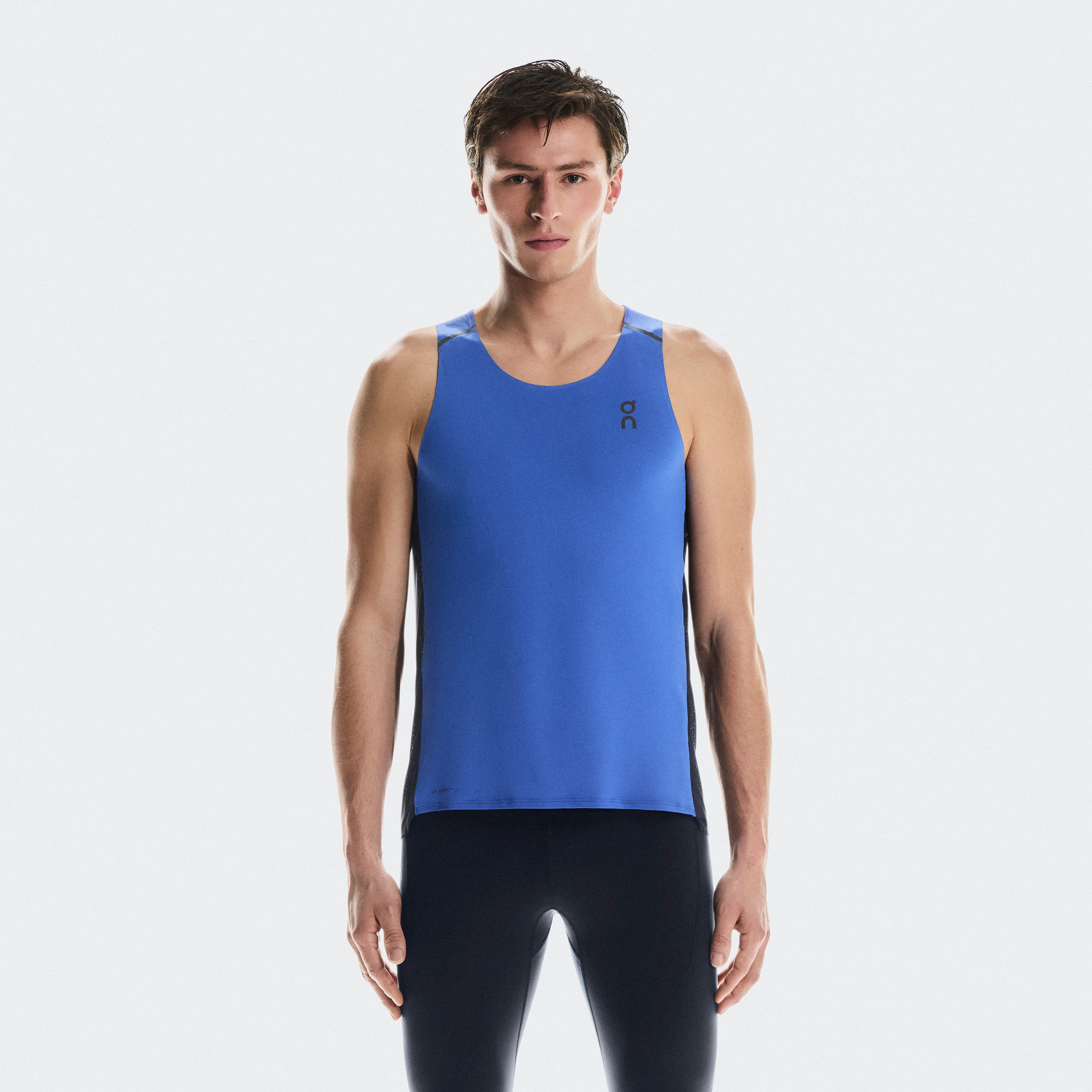 On Performance Tank Bleu Homme Homme – Longue et courte distance, temps chaud Hauts et t-shirts