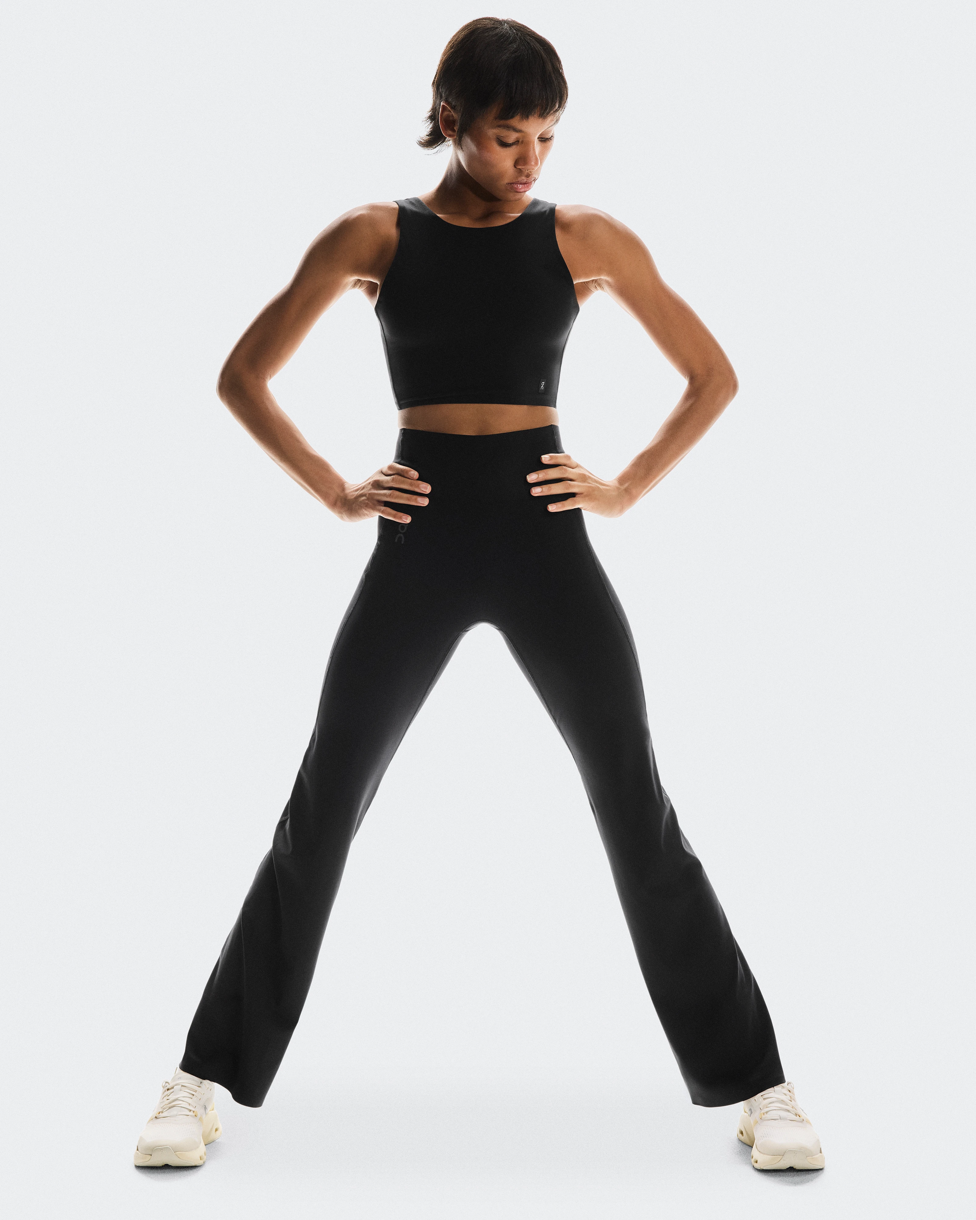 On Studio Flared Tights 30" Black Women Tights