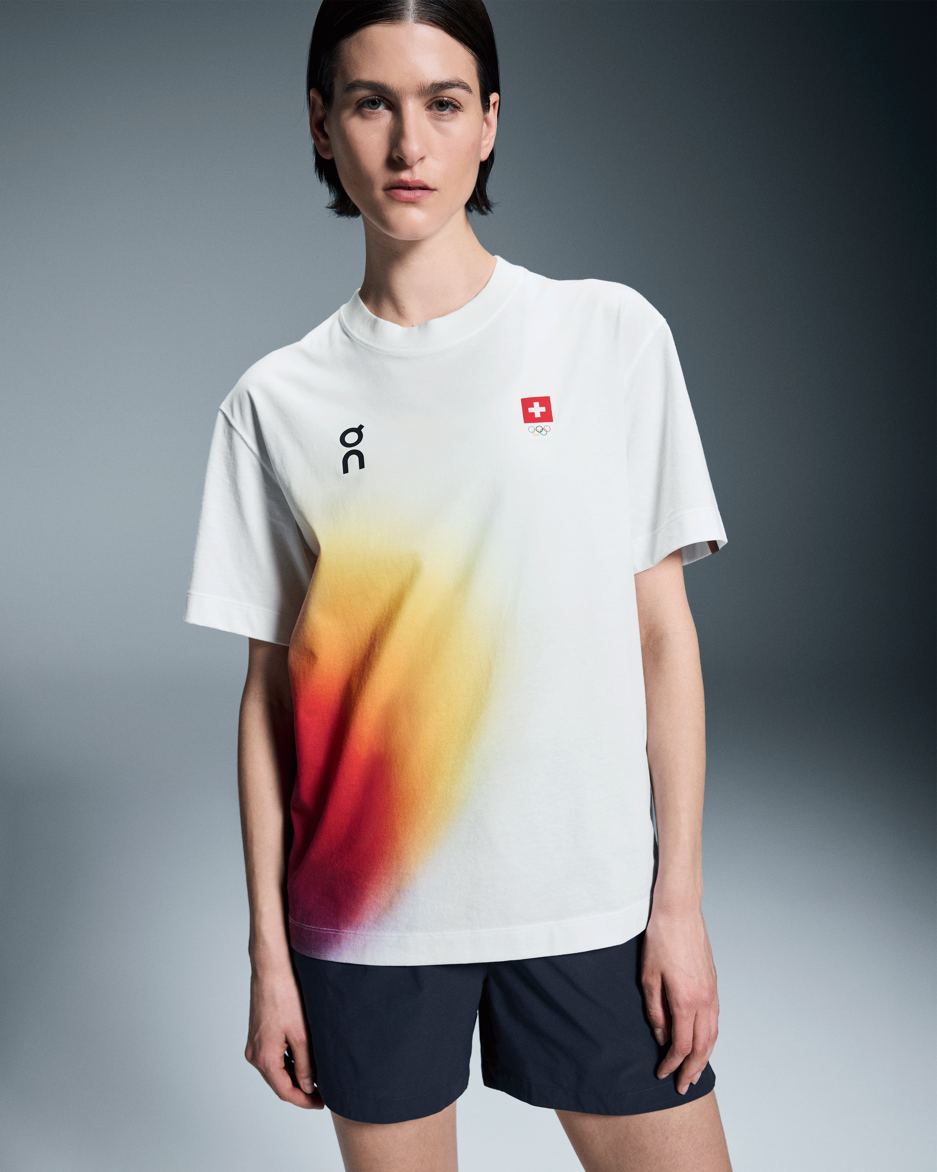 On Swiss Olympic Club-T Undyed-White & Limited Women Tops and t-shirts