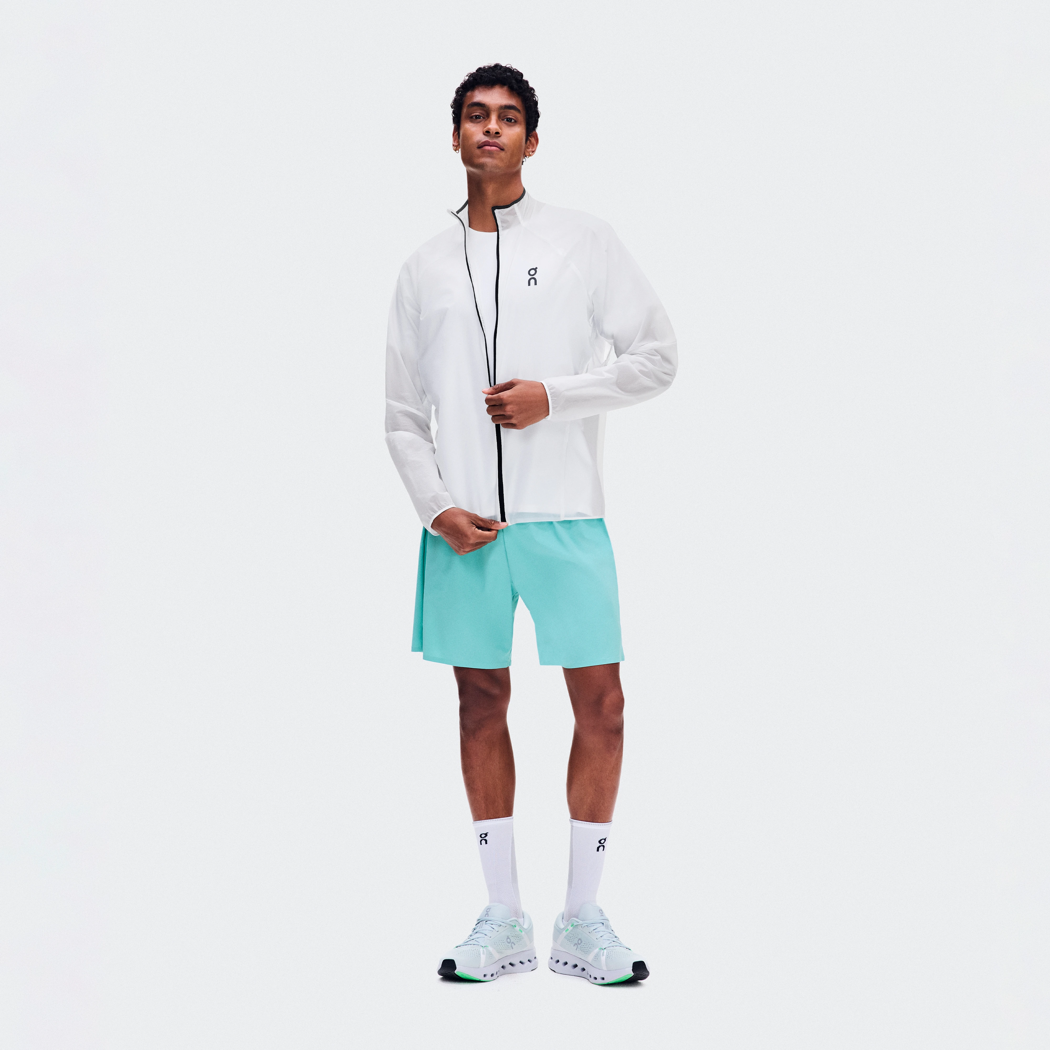 On 7" Performance Shorts Aquamarine Men – Performance running, lightweight, sweat-wicking Shorts