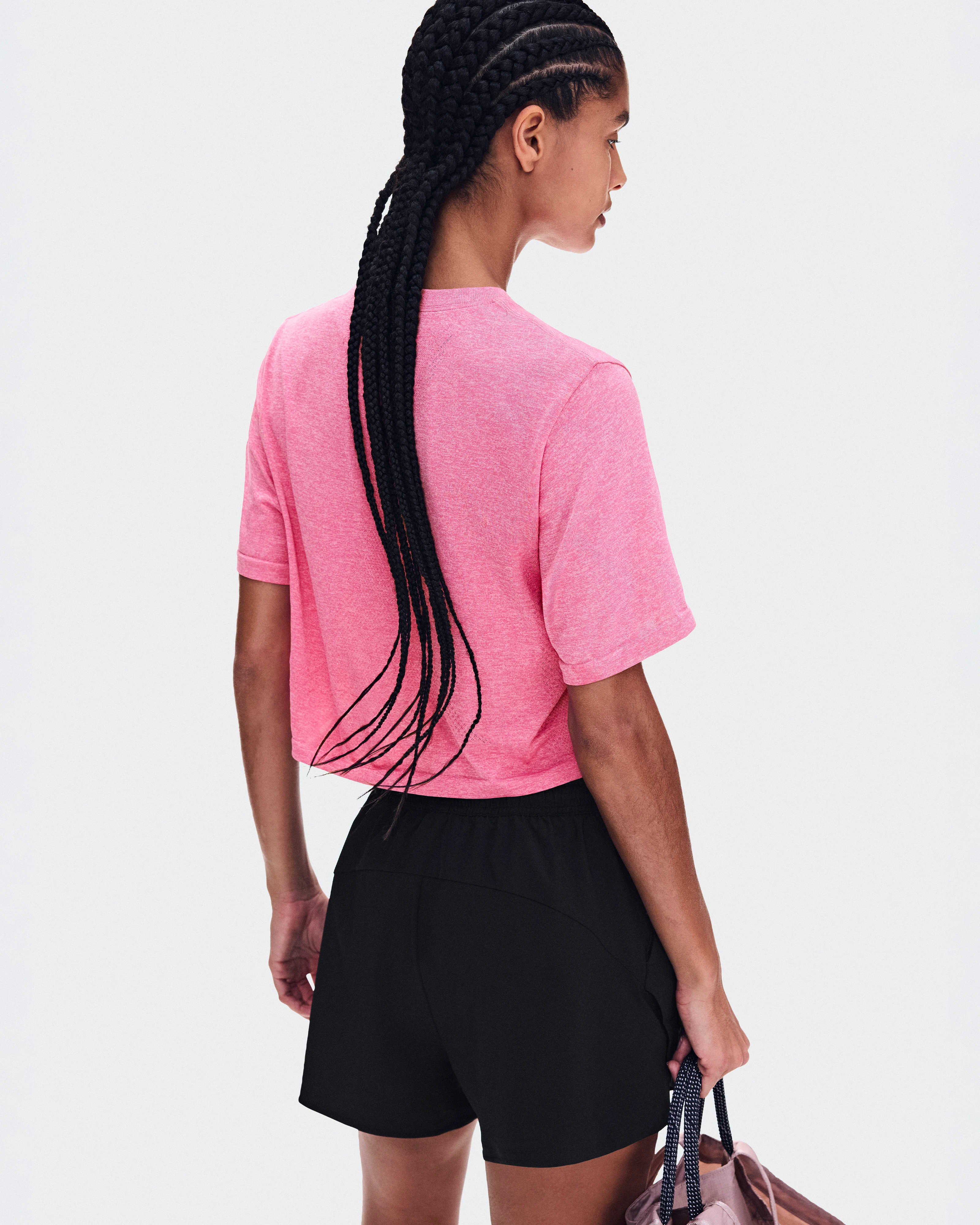 On Train Flex-T Crop Bubblegum Heather Women Tops and t-shirts