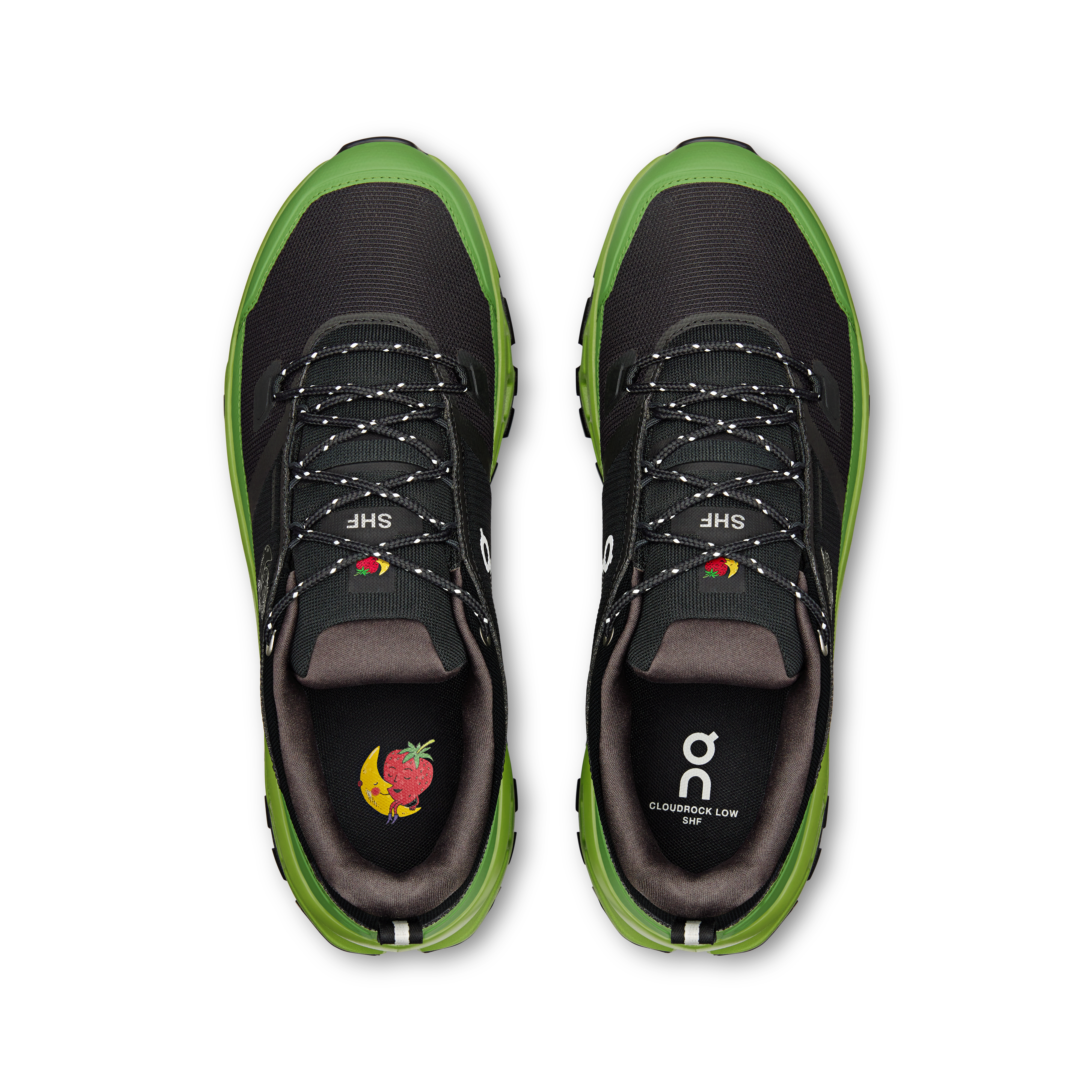 On Cloudrock Low Waterproof SHF Black & Celery Men Hiking Shoes