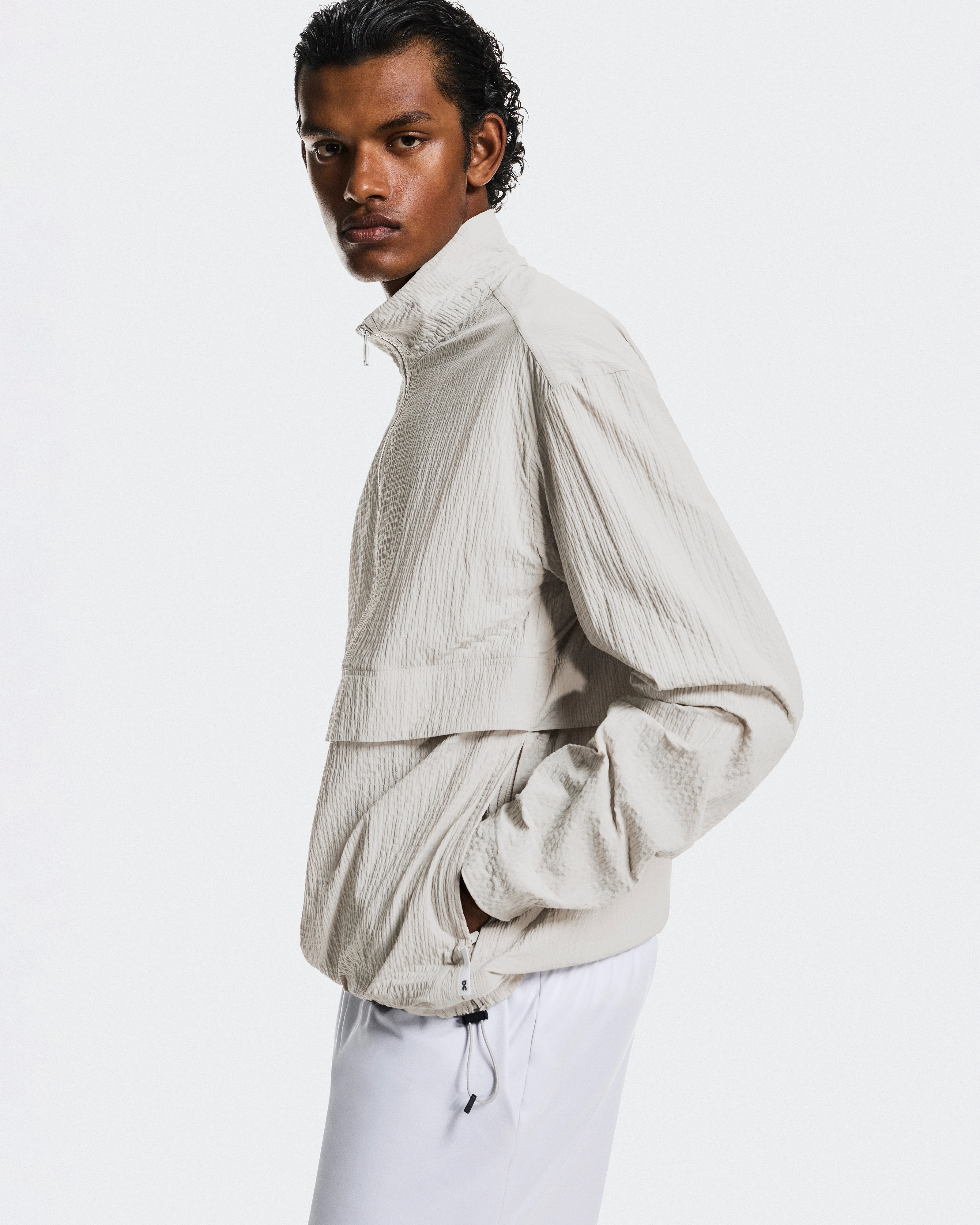 On Courtside 1/2 Zip Eaze Sand Homme Sweats à capuche et sweats