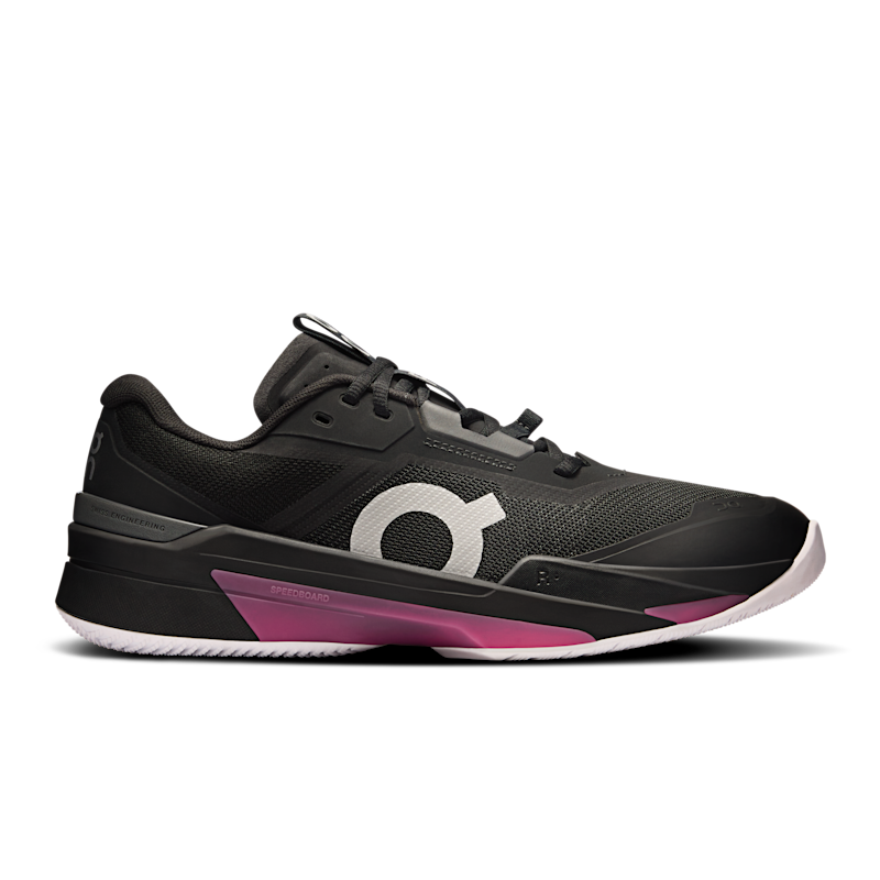 On THE ROGER Pro Fire Zapatillas de Tenis para Hombre en Black/Pink, Talla: 46, Polyester Tpu