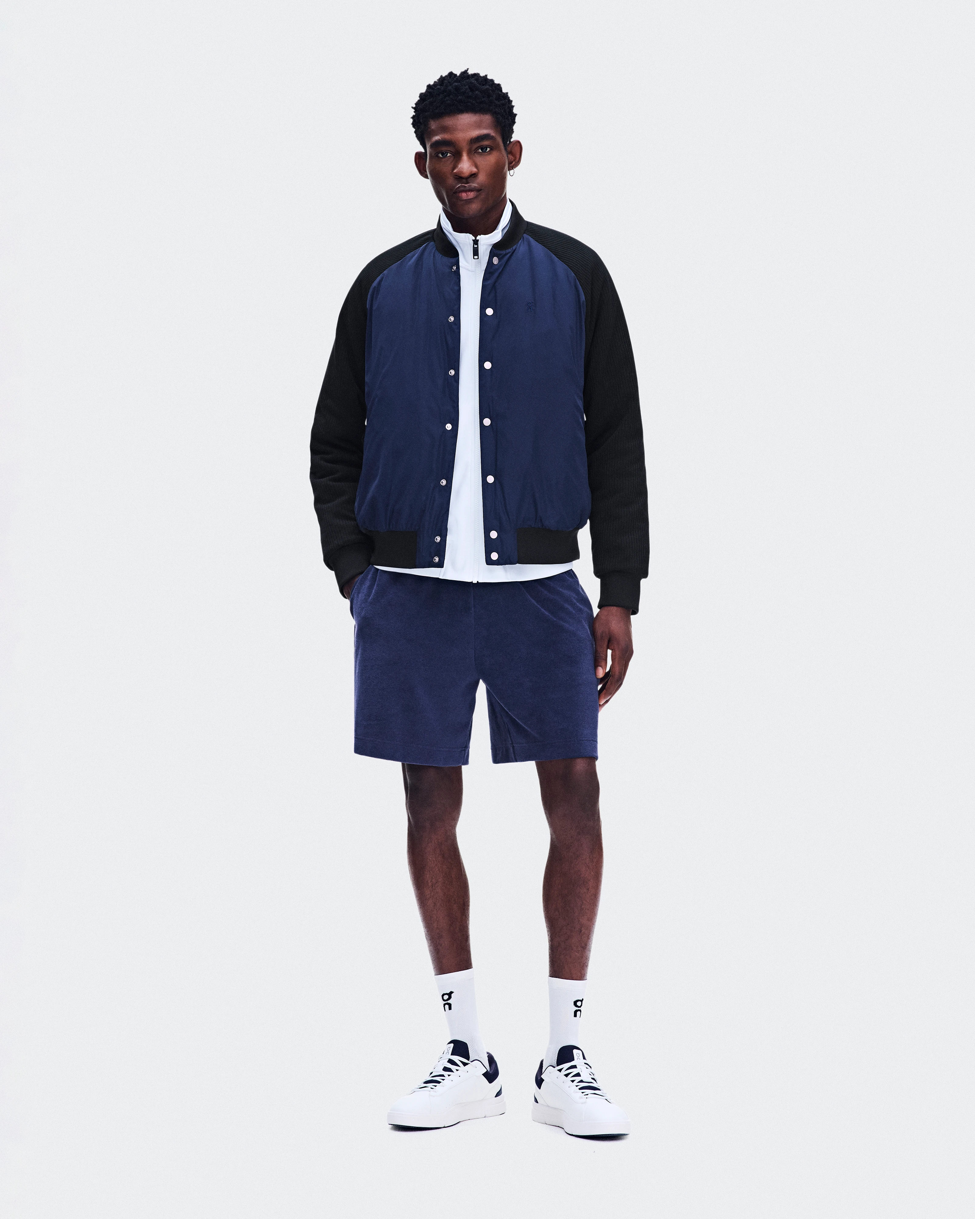 On Courtside Bomber Inkwell & Black Masculino Jaquetas