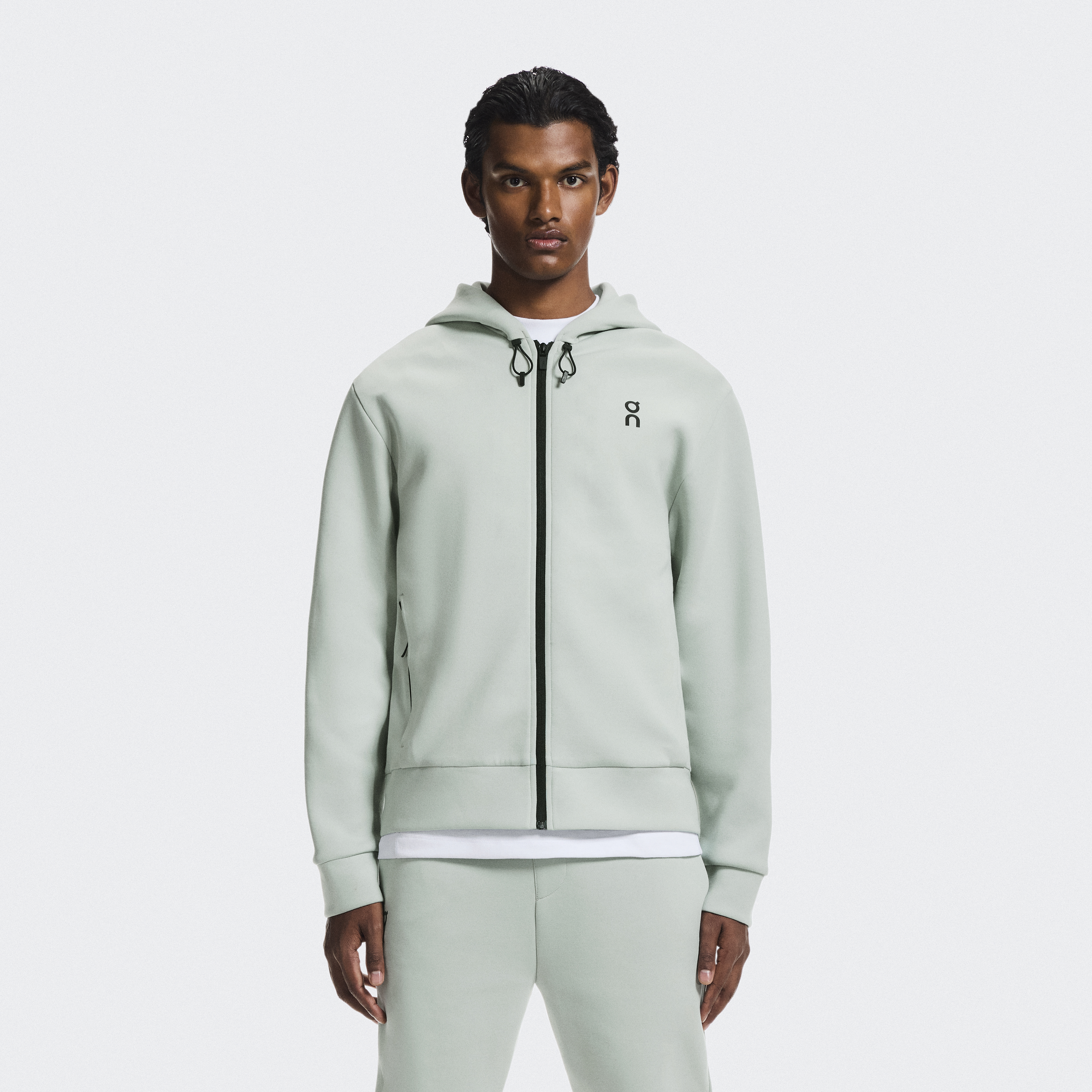Focus Tech Zip Hoodie in Mineral