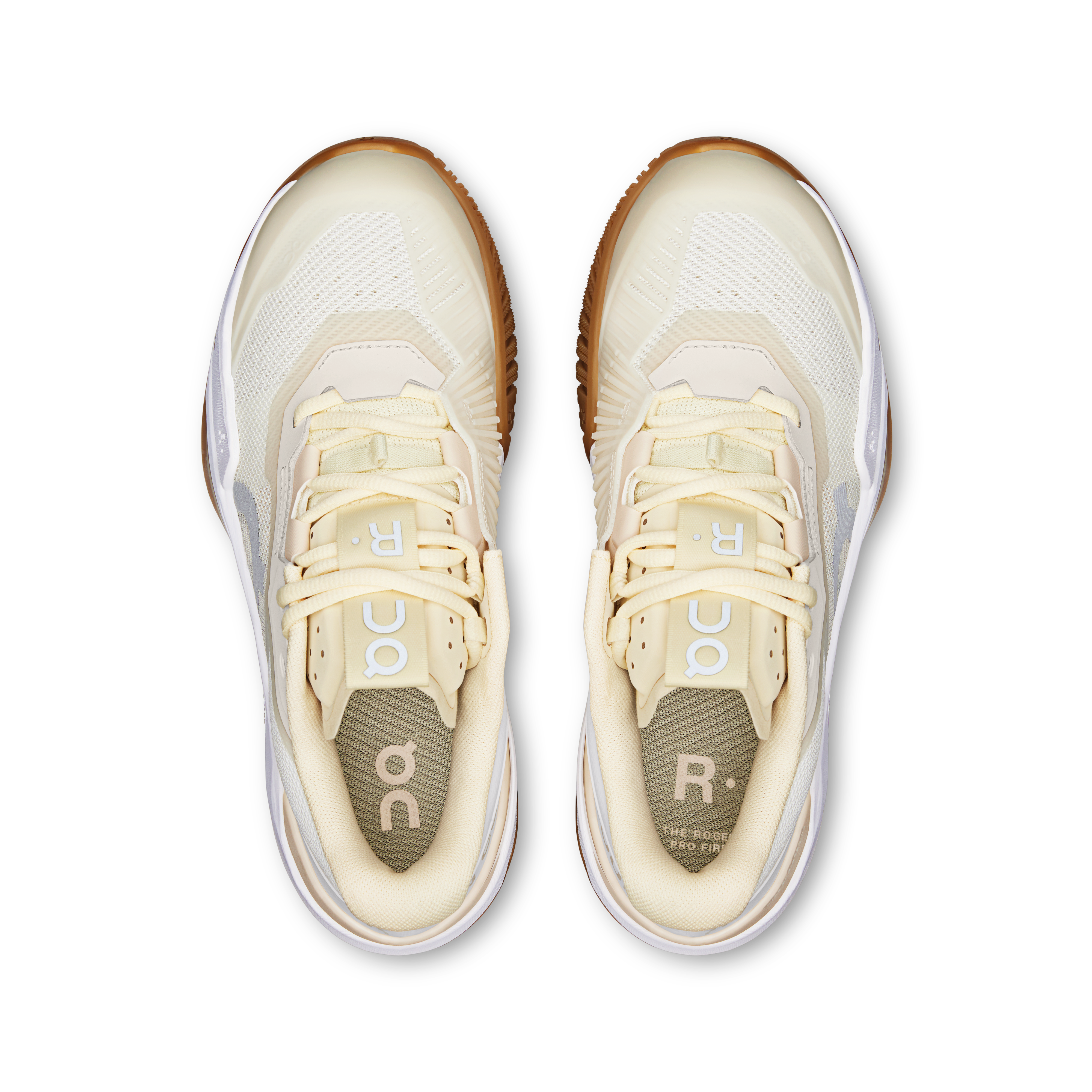 On THE ROGER Pro Fire Ivory & Sand Damen Tennis Schuhe