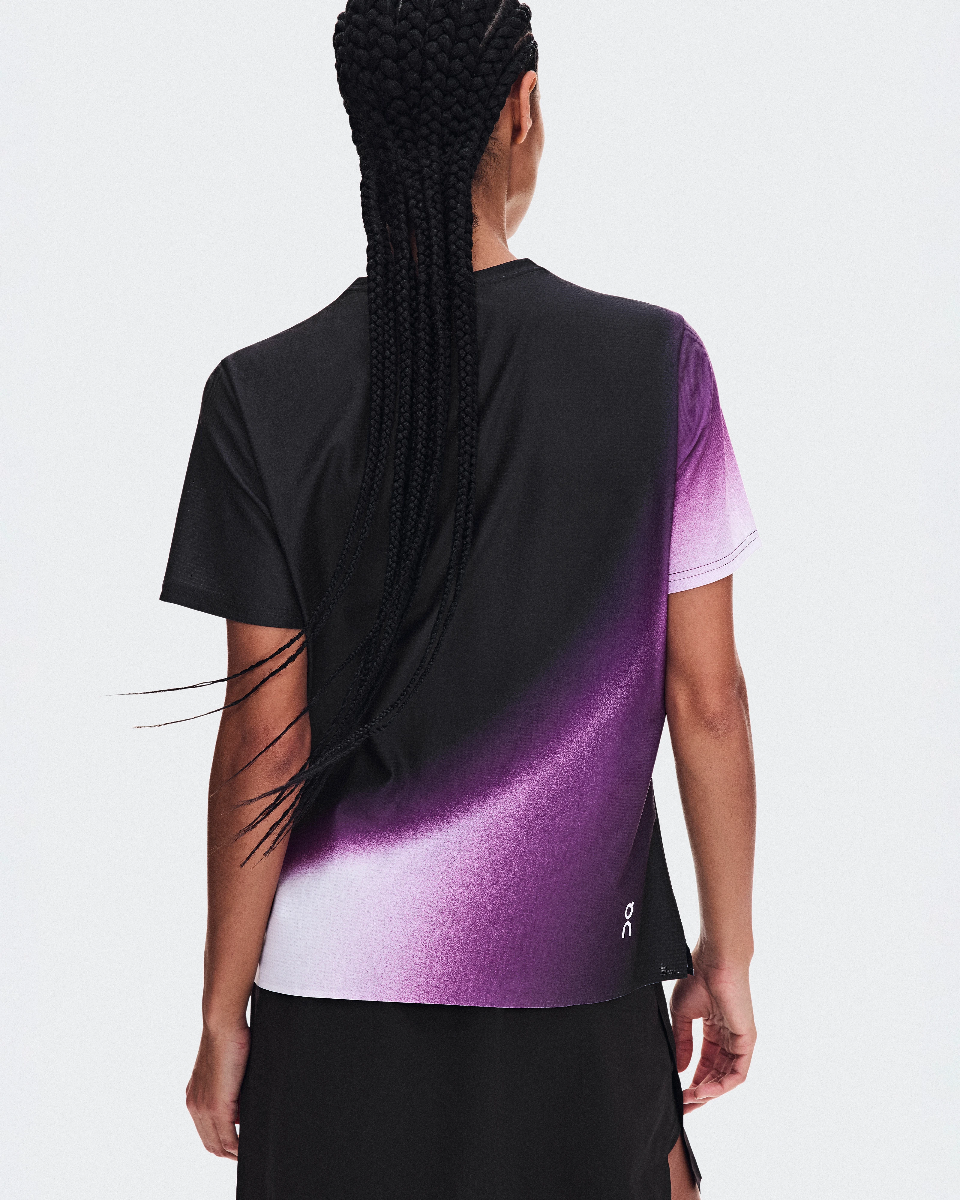 On Court-T Swing Black & Cassis Women Tops and t-shirts