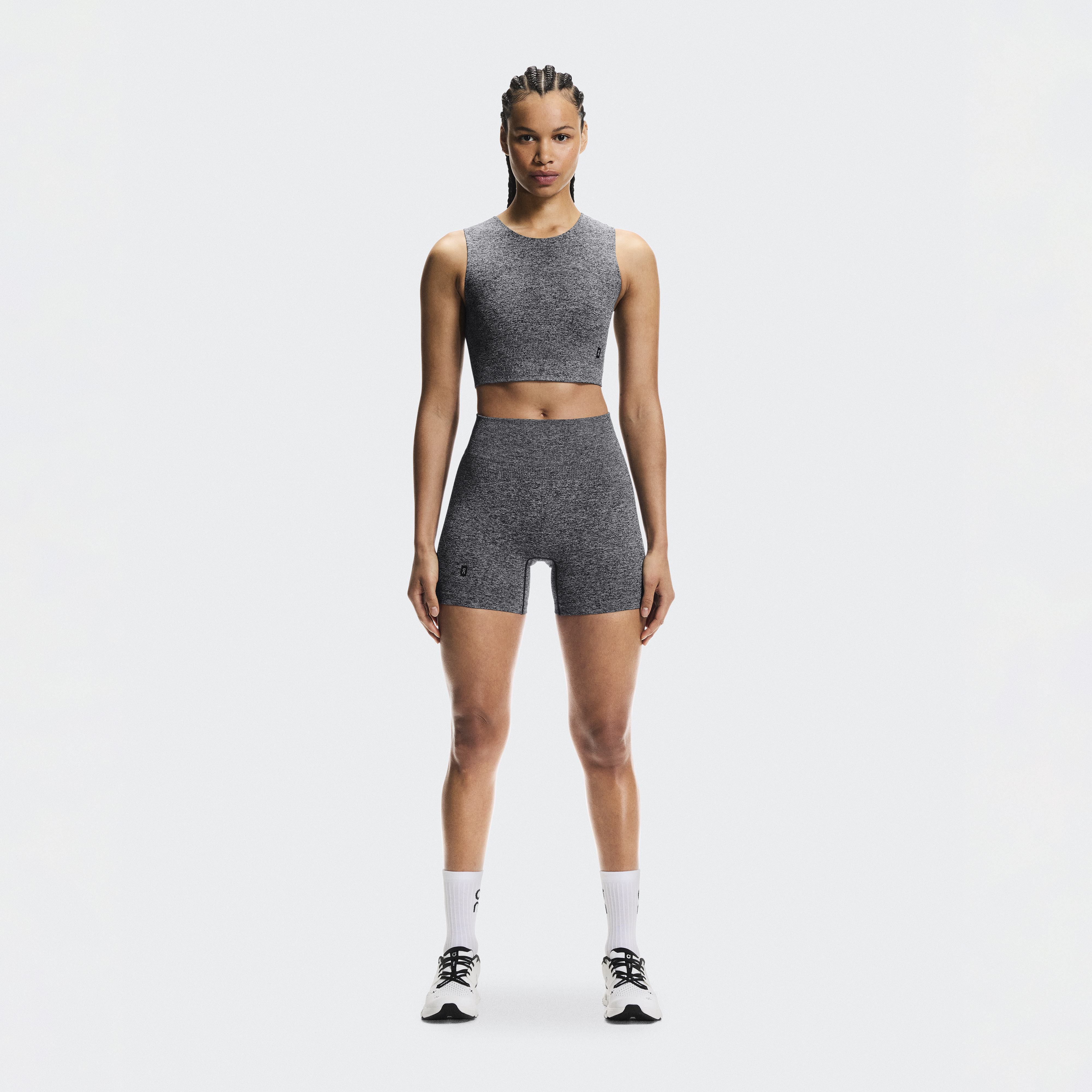 Studio Knit Shorts in Graphite Heather