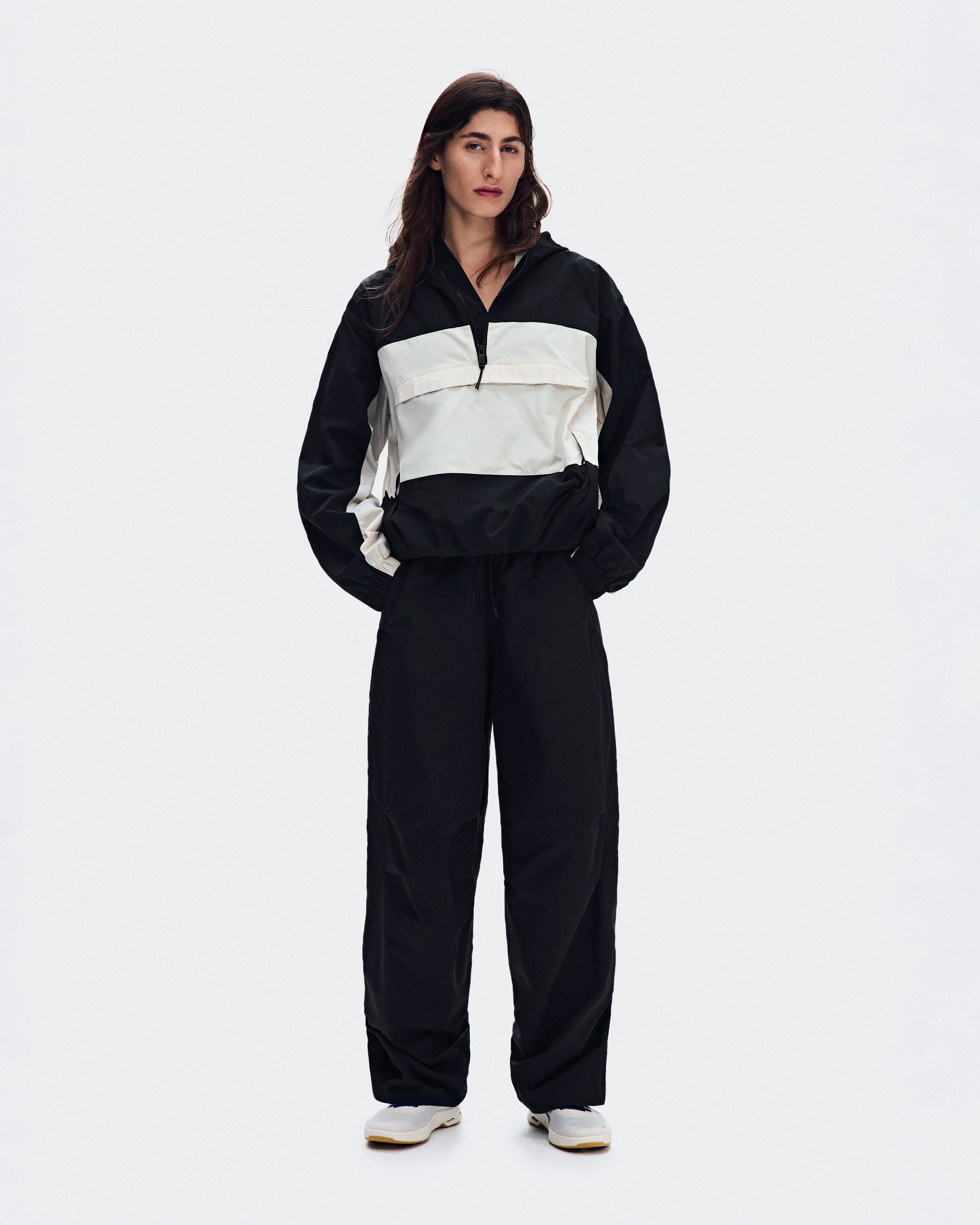 On Half-Zip Anorak Black Donna Giacche