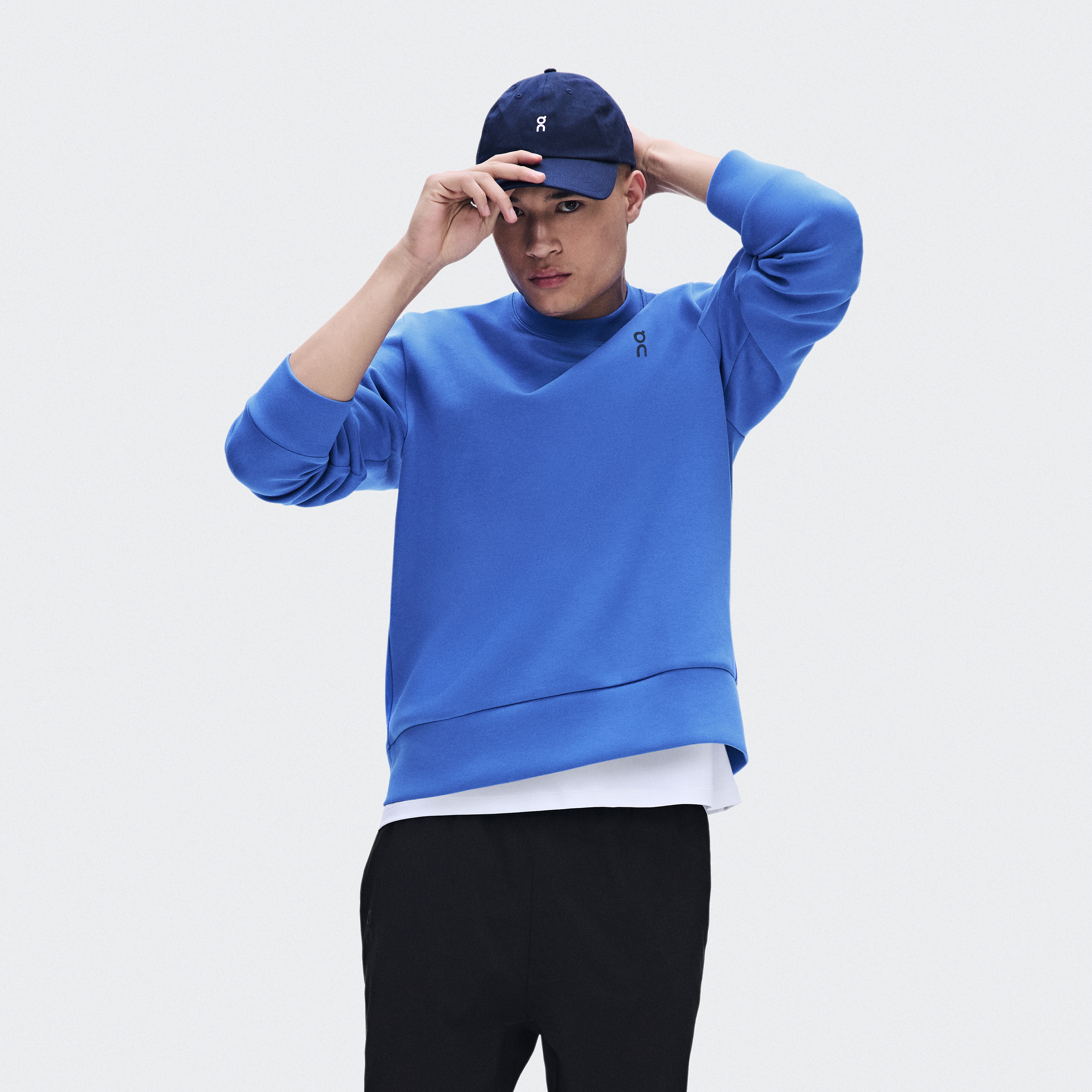 Focus Tech Crew Hoodie in Jay