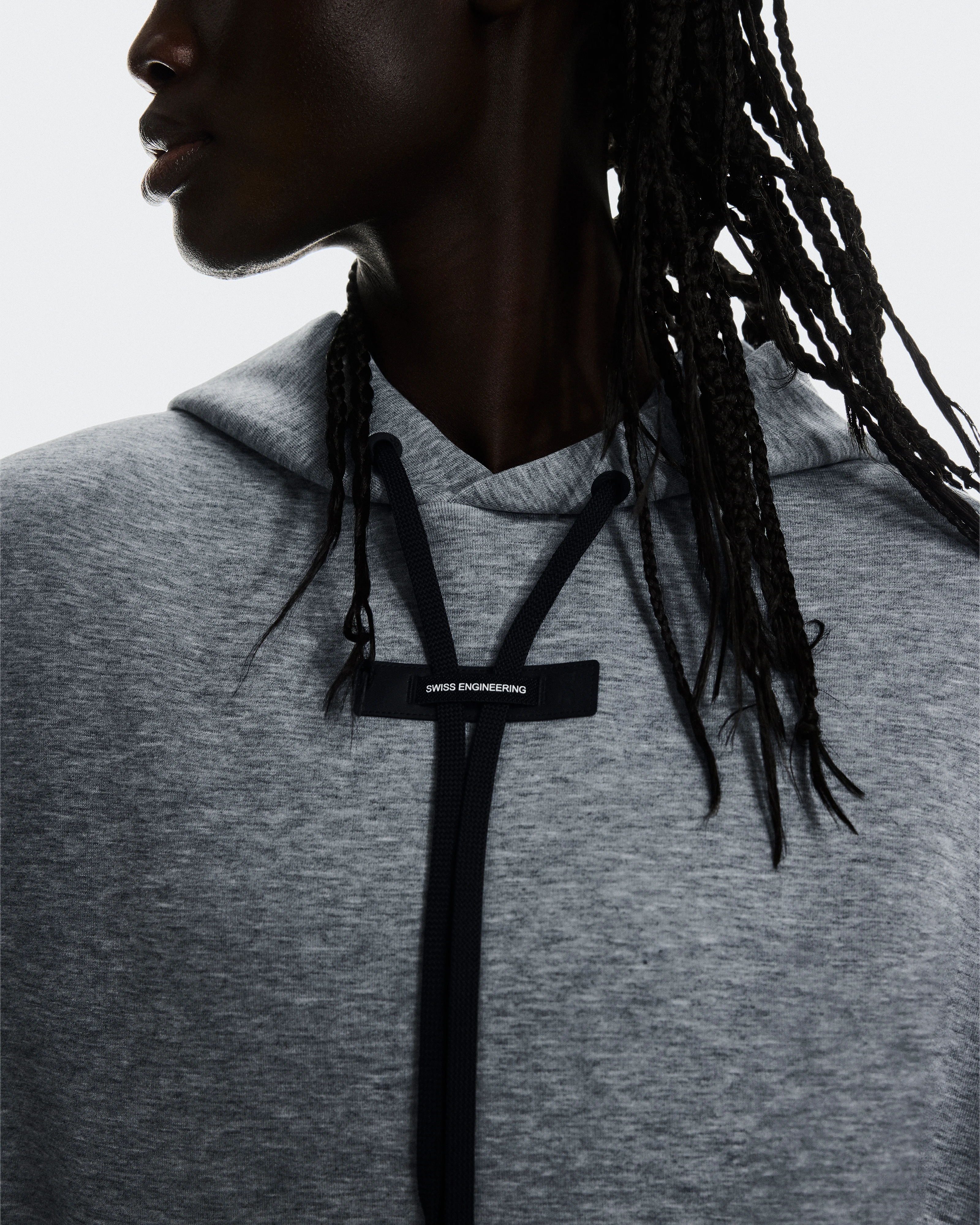 On Focus Tech Hoodie Basalt Women Hoodies and sweatshirts