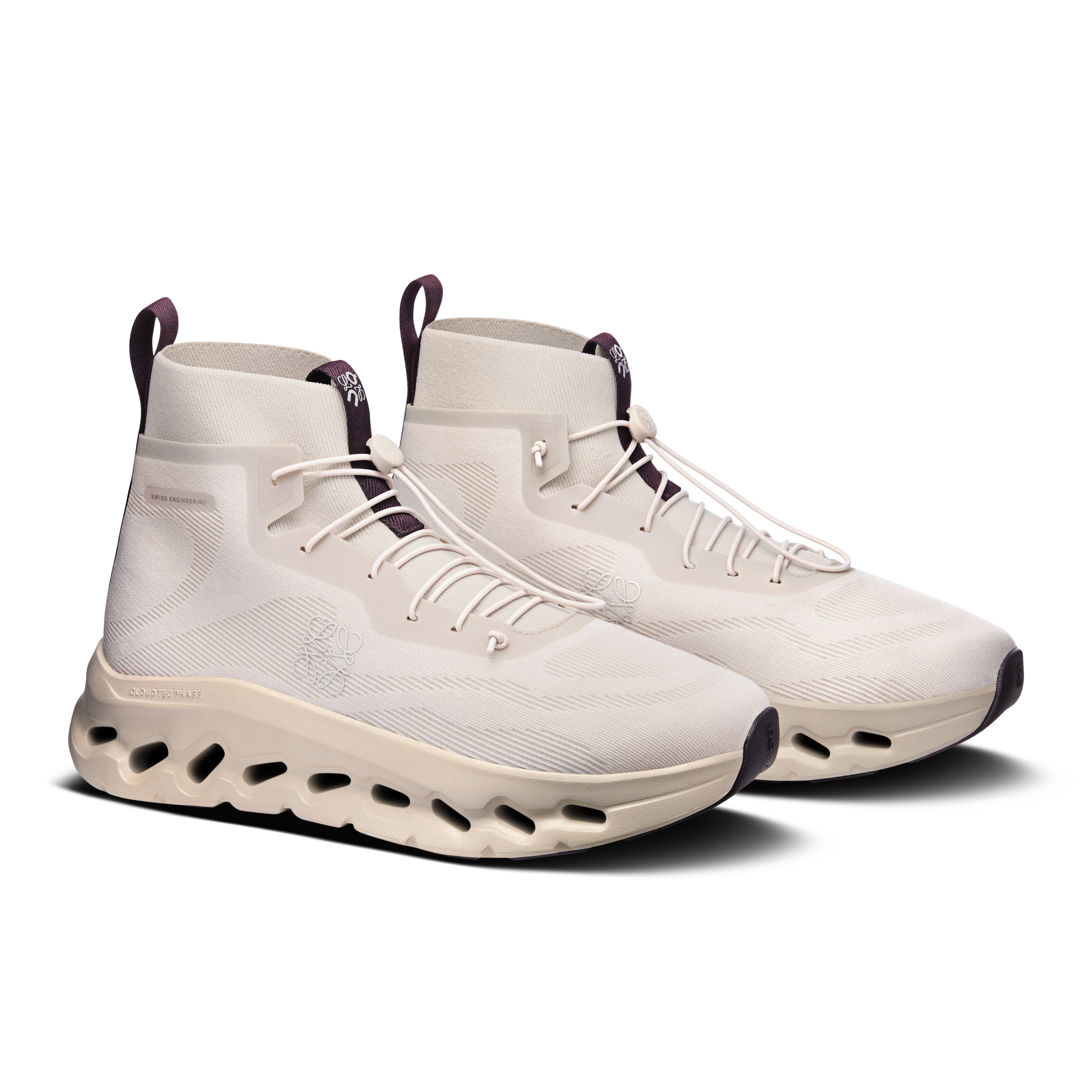 On Cloudtilt Hi LOEWE Sand & Oatmeal | Plum Men Active life Shoes