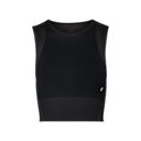 Studio Knit Crop Shirt in Black/Eclipse