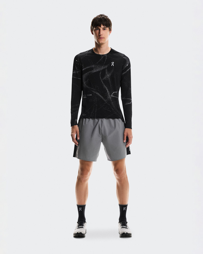 On Men's Performance Long-T Lumos Long-Sleeve Shirt in Black, Size: Small, Polyester