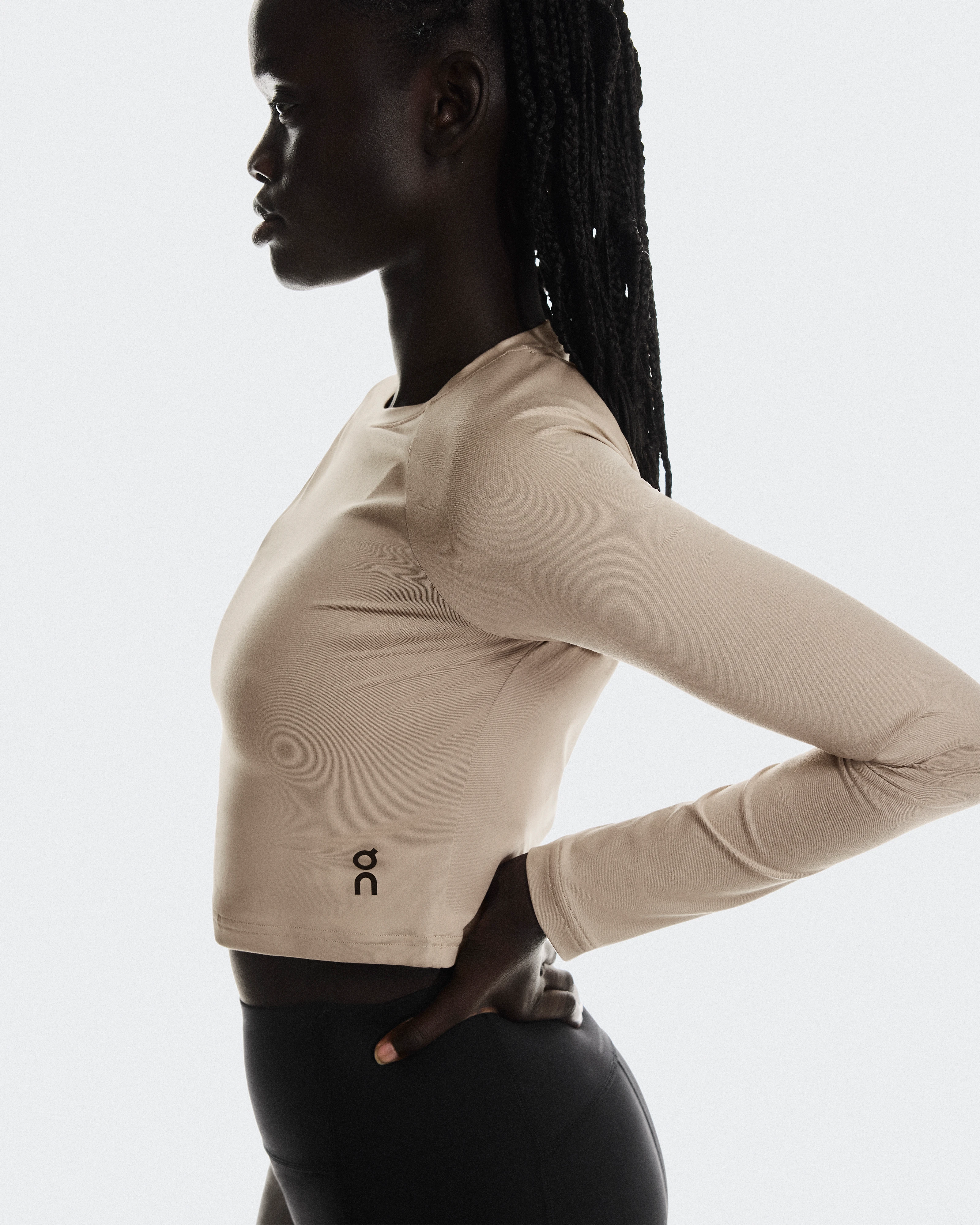 On Studio Long-T Crop Desert Women Tops and t-shirts