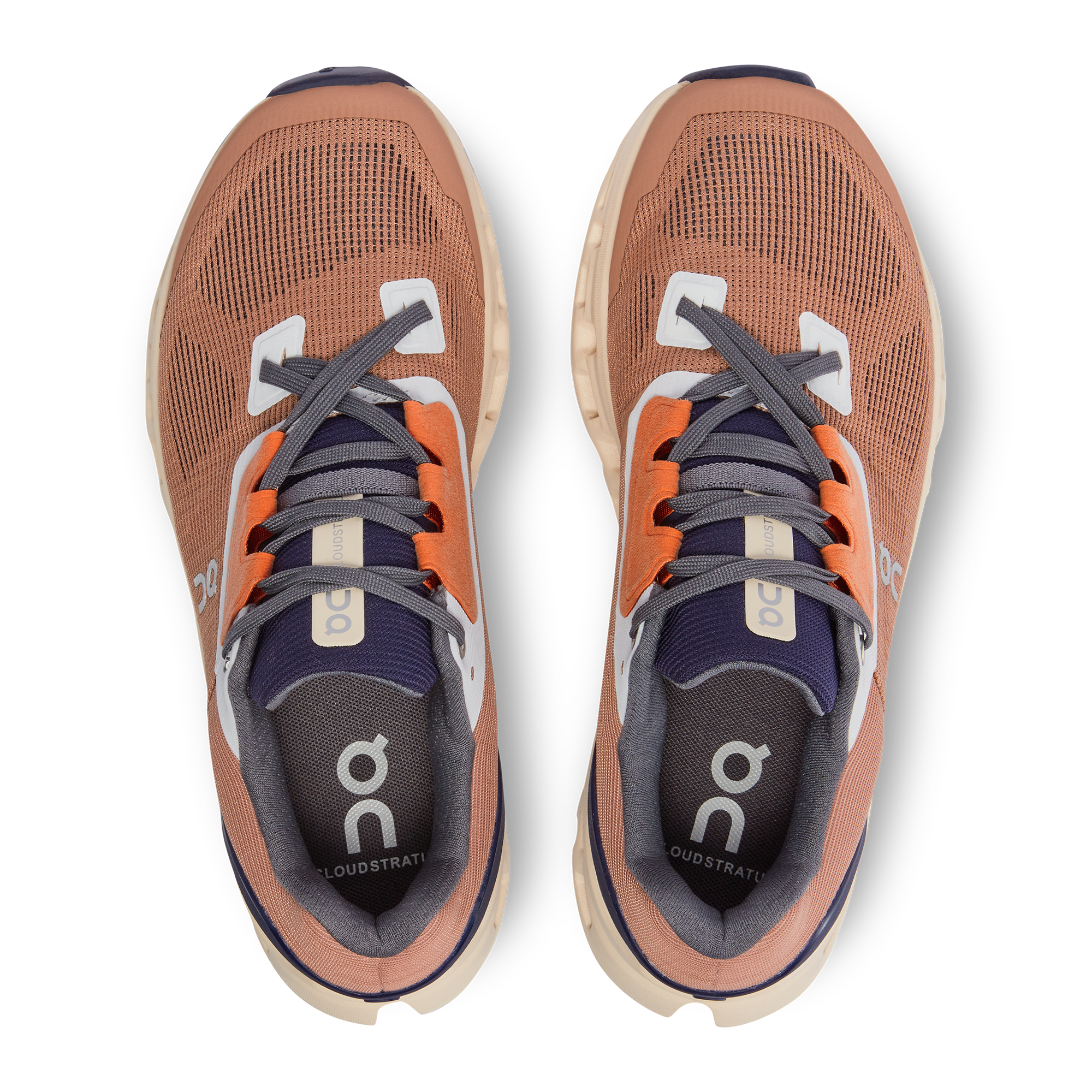 On Cloudstratus Cork & Fawn Mujer Road running Calzado