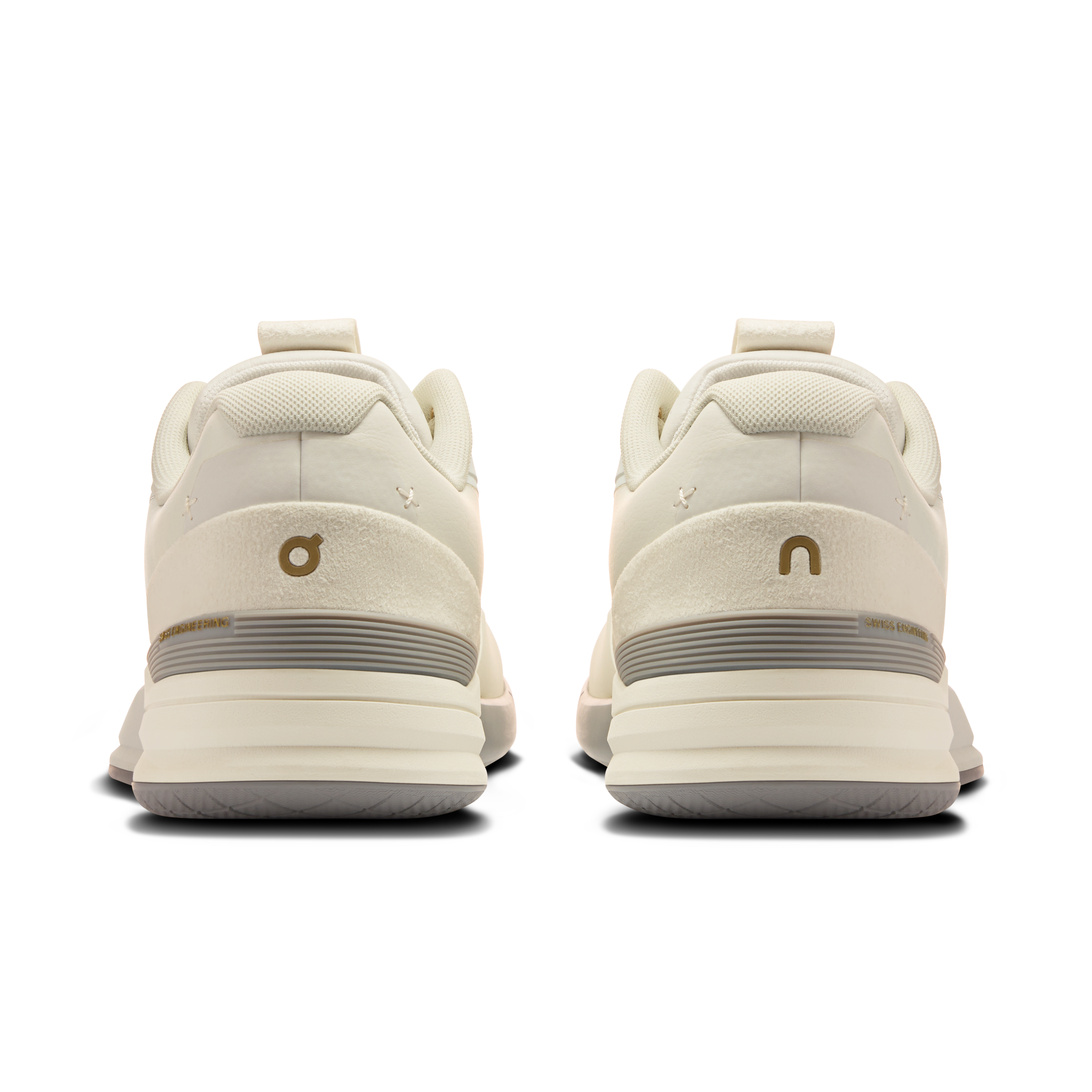 On THE ROGER Pro Ace Ivory & Fog Men Tennis Shoes