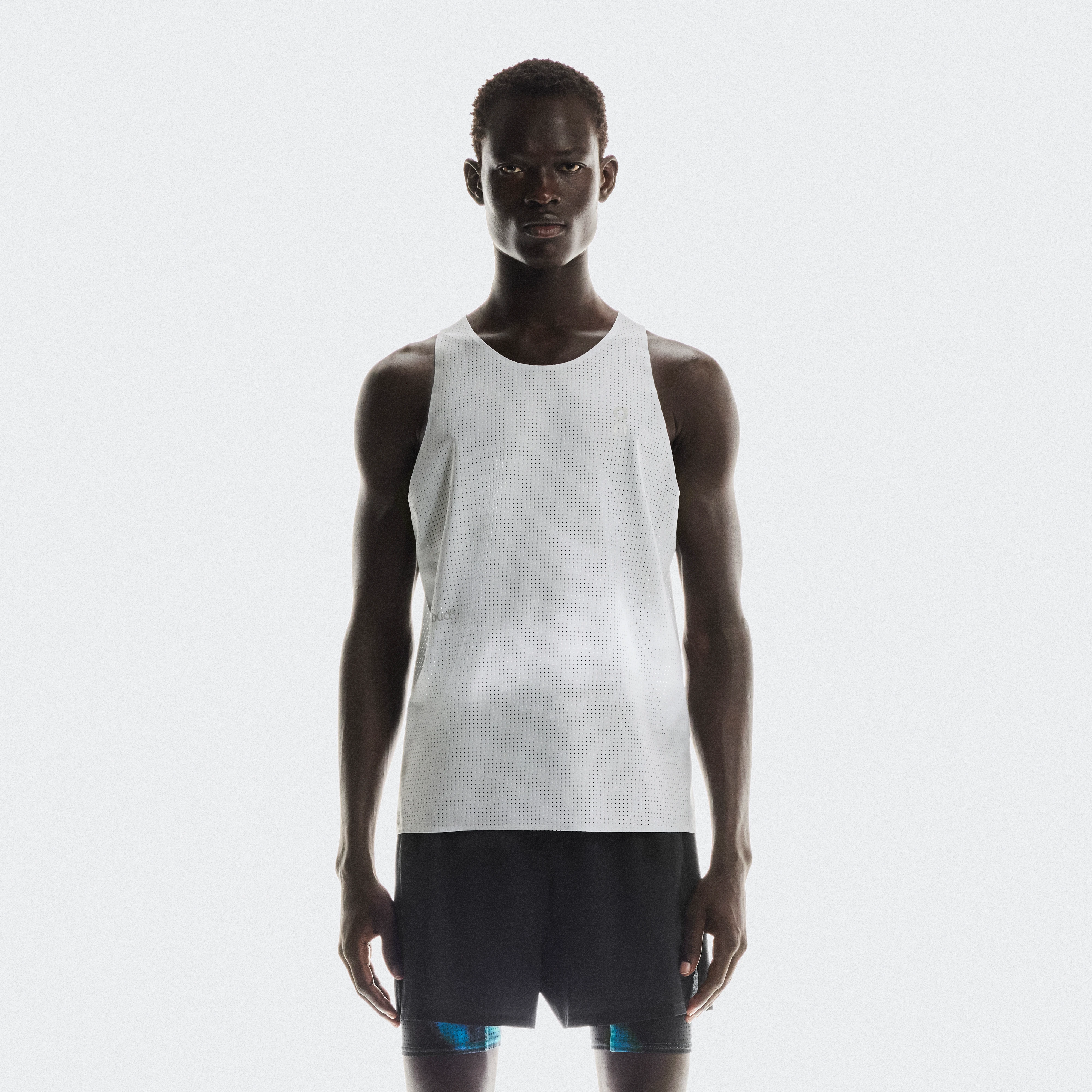On Pace Tank Grey White Men Men – Running, ultrasoft, CleanCloud® Tops and t-shirts