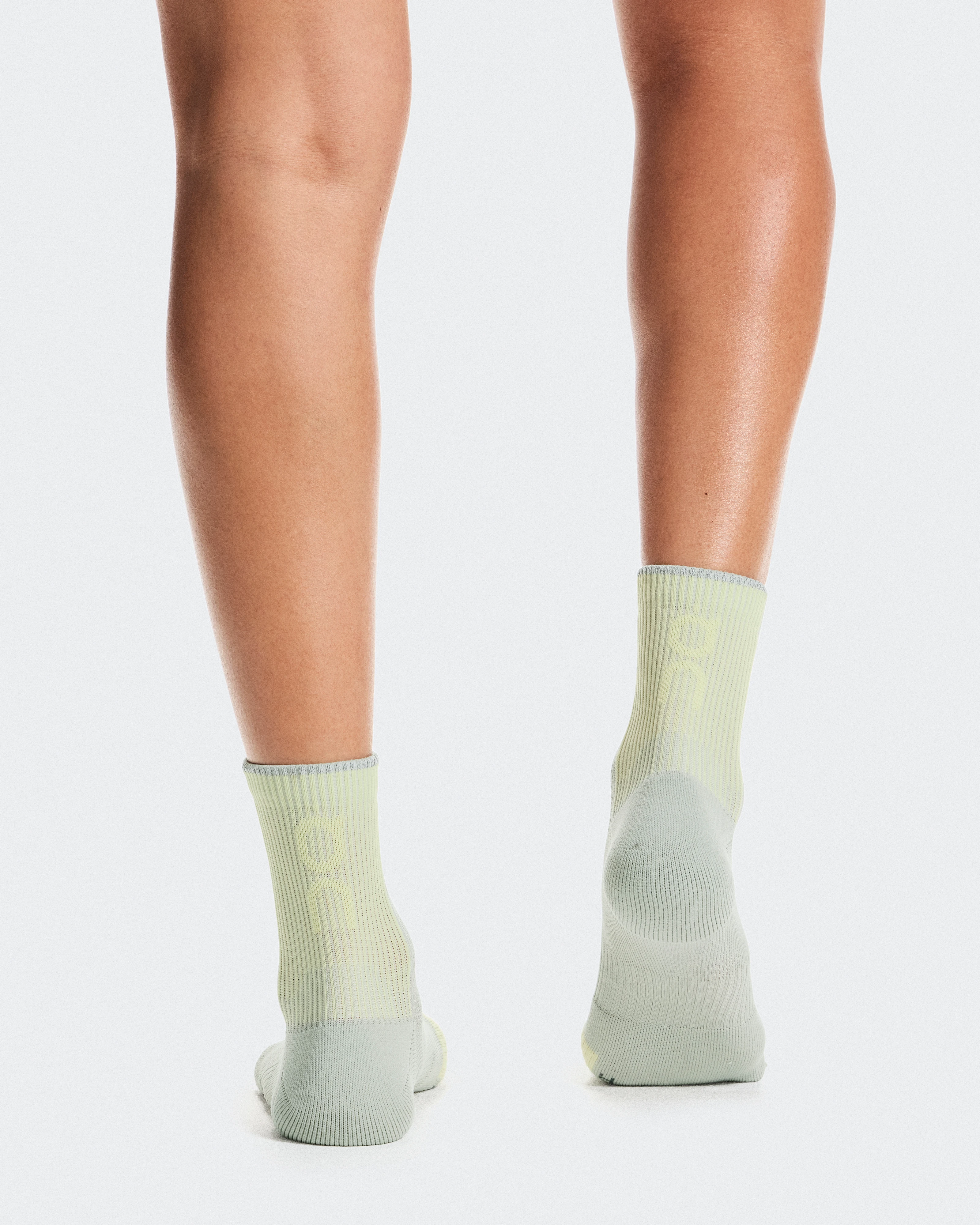 On Performance Run Sock Mid Tin & Lemonade Unisex Socks