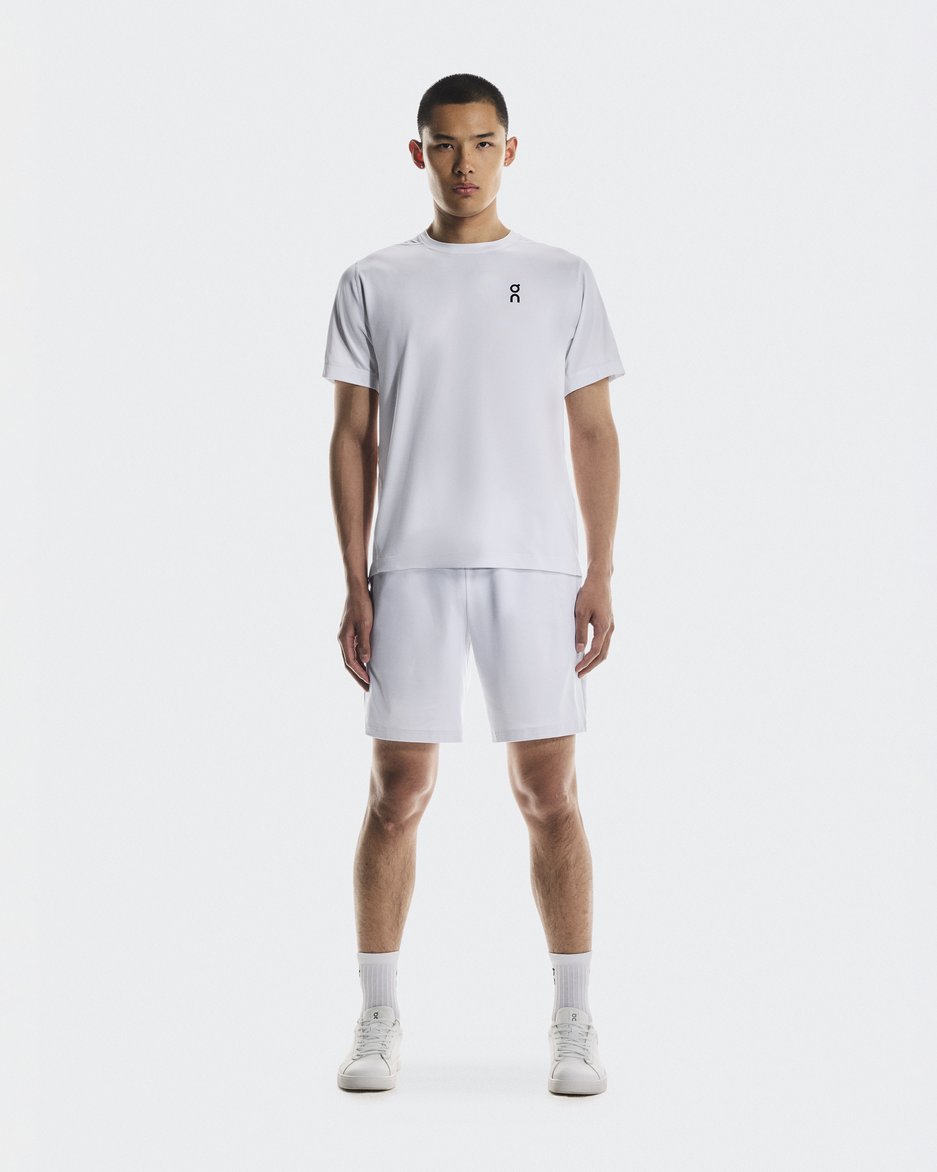 On Courtside-T Camiseta de Manga Corta para Hombre en White, Talla: XS, Polyester