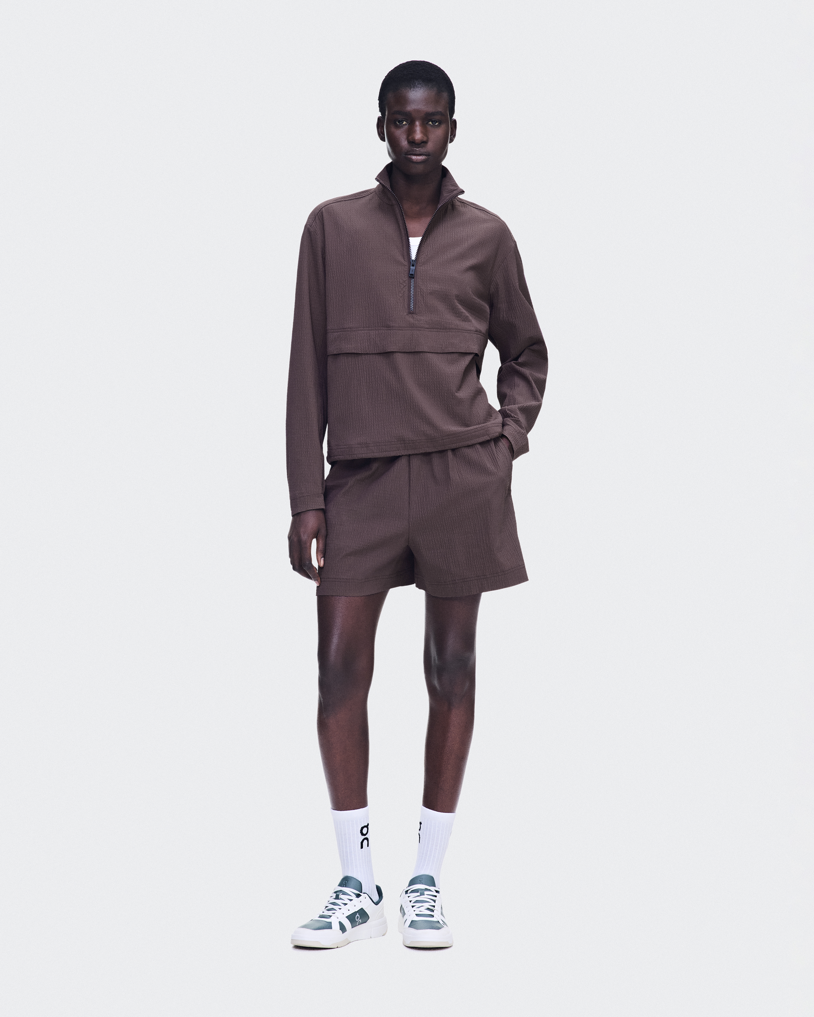 Courtside 1/2 Zip Eaze Hoodie in Mulberry