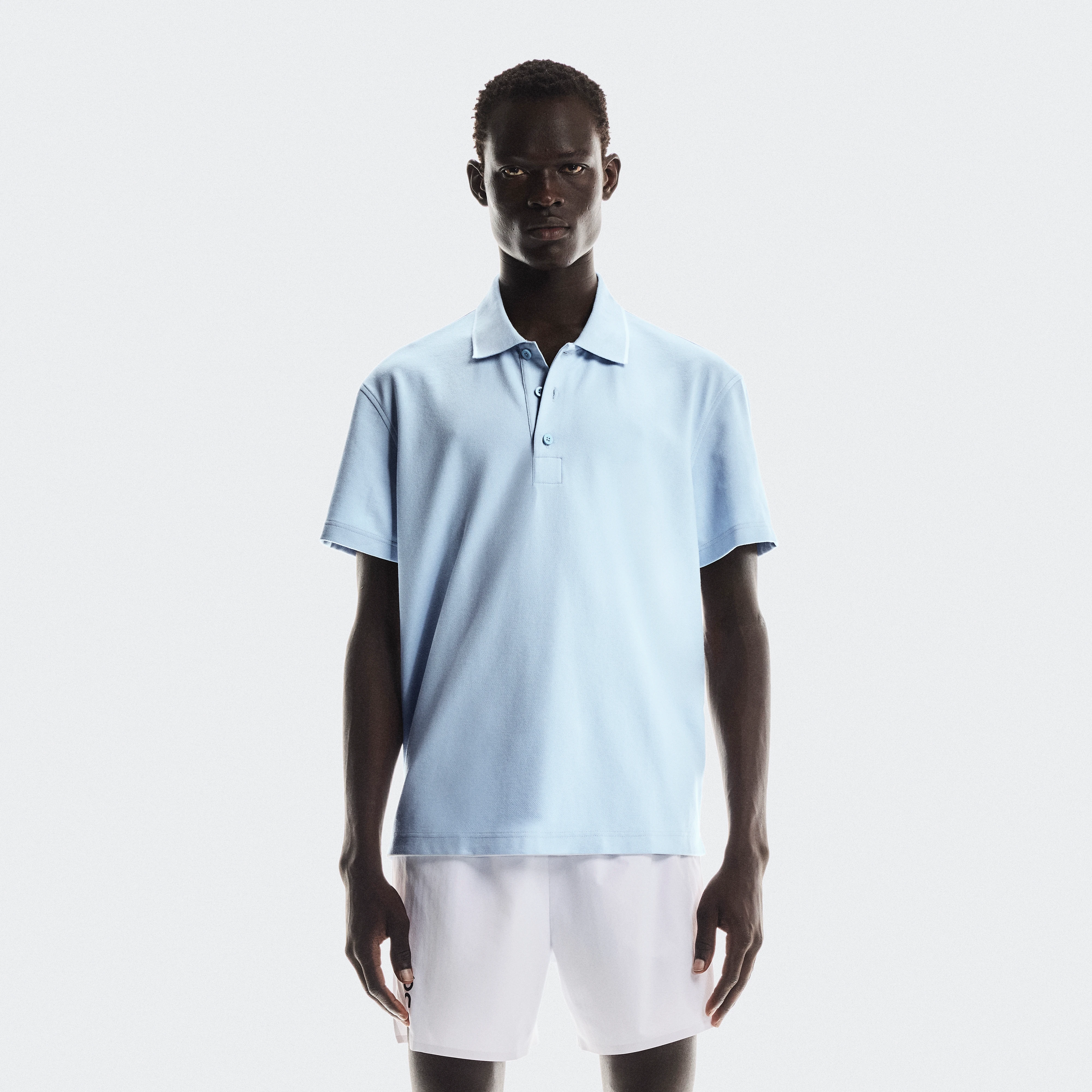 On Courtside Polo Azul Hombre Hombre – Estética de tenis, lifestyle, comodidad las 24 h Camisetas