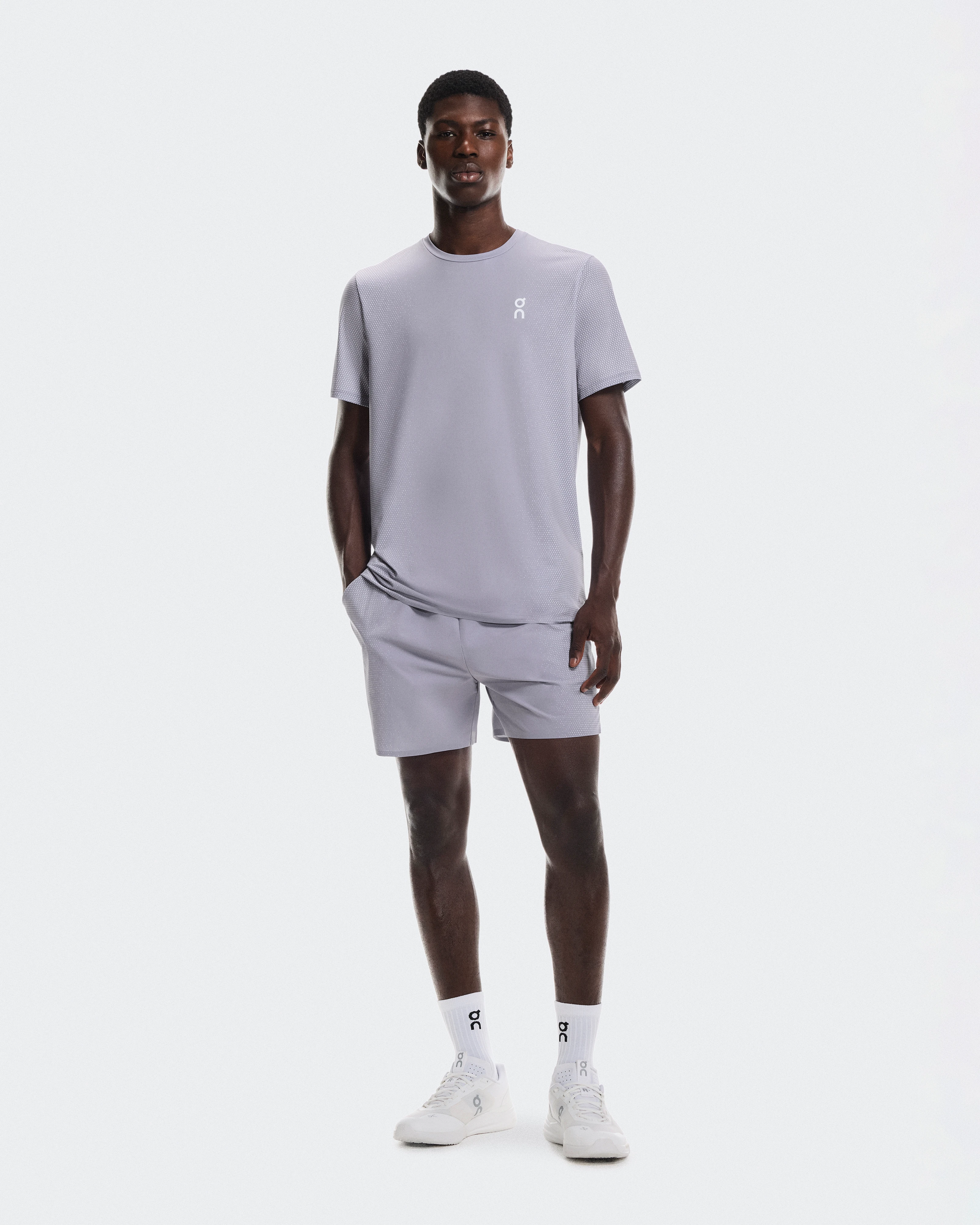 On Court-T Lilac & Dim Men Tops and t-shirts