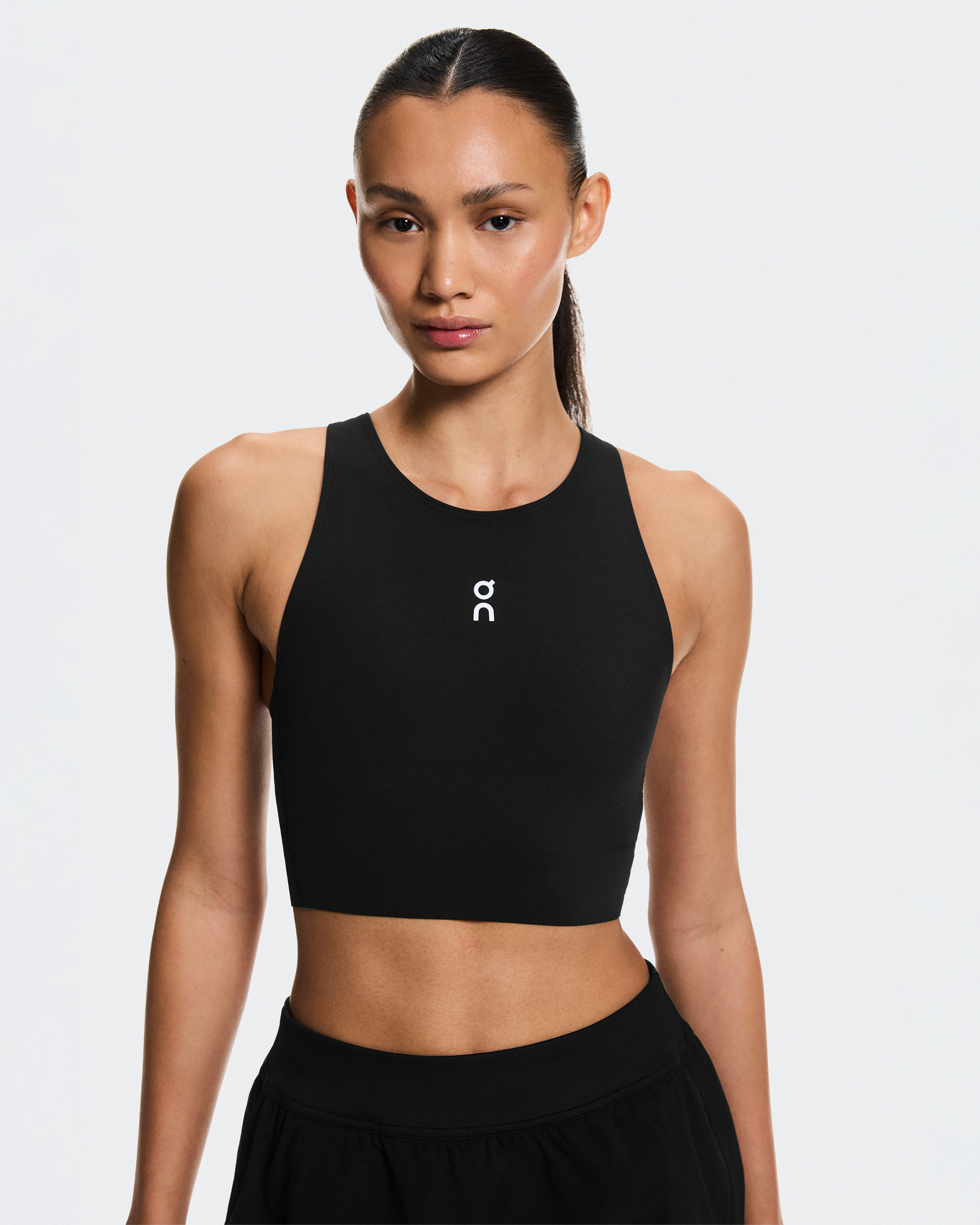 Court Crop Topنحيف / أسود / L