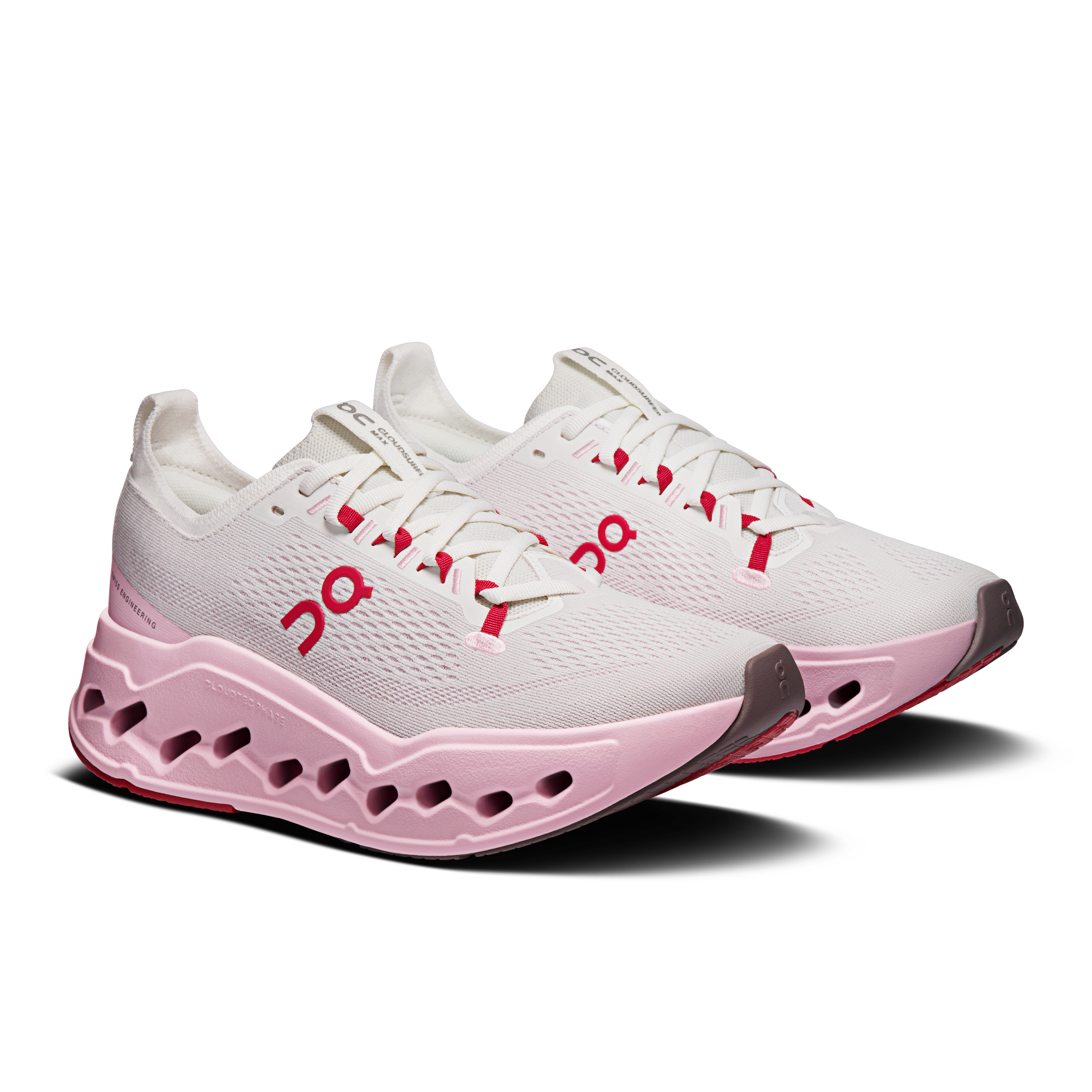 On Cloudsurfer Max Ivory & Peony Mujer Road running Calzado