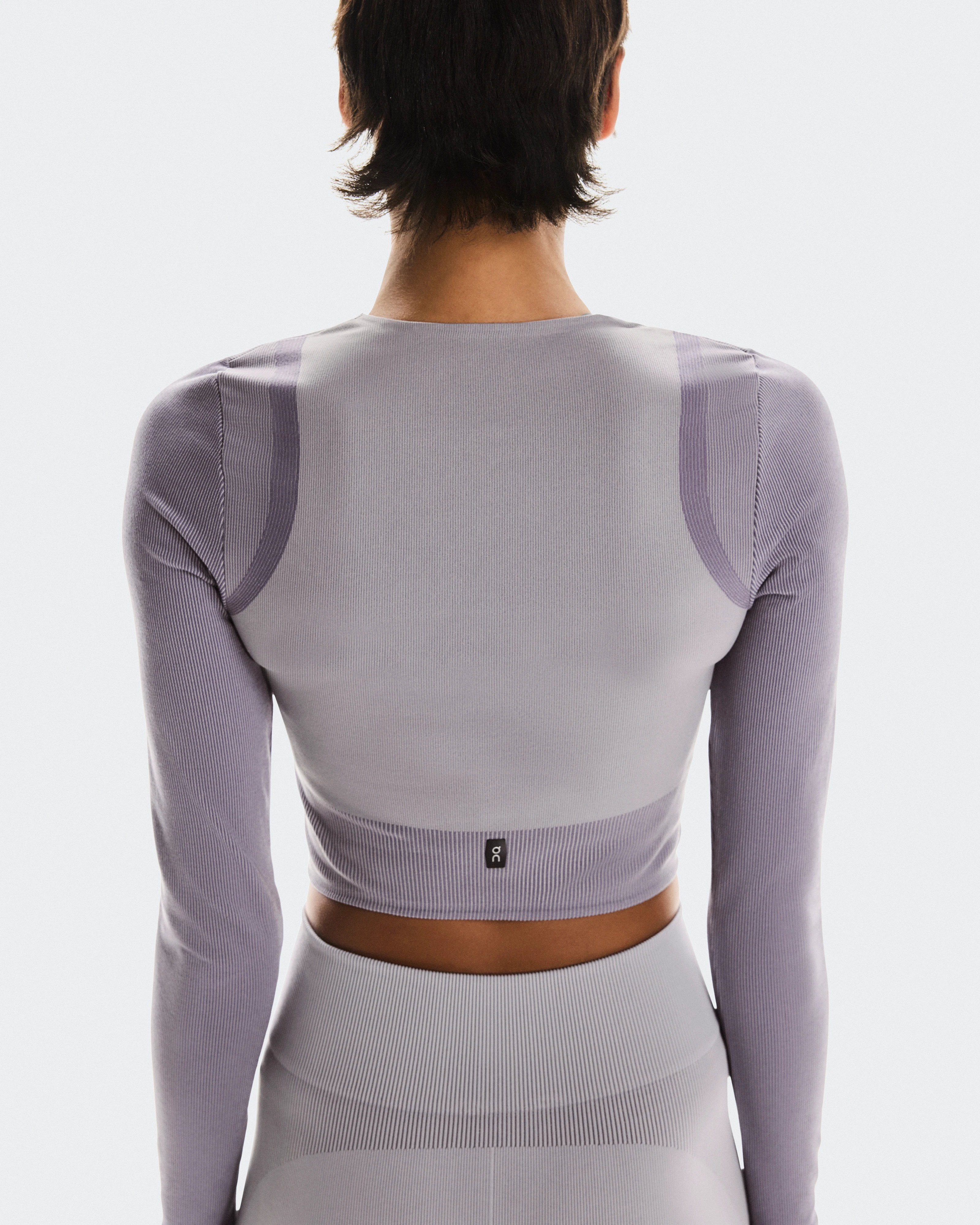 On Studio Knit Long-T Crop Lilac & Cosmos Women Tops and t-shirts