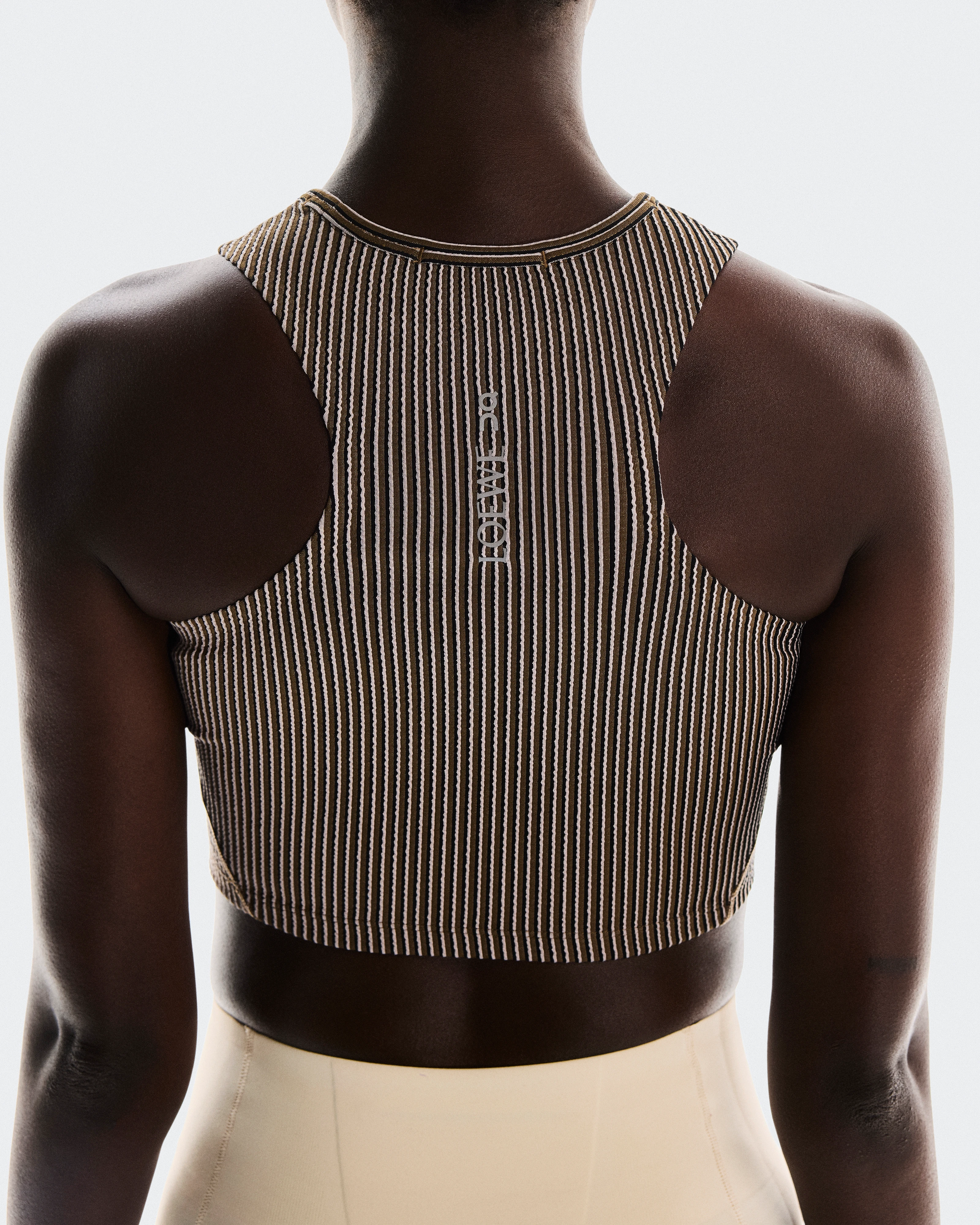 On Ribbed Tank Top LOEWE Brown & Pink Women Tops and t-shirts