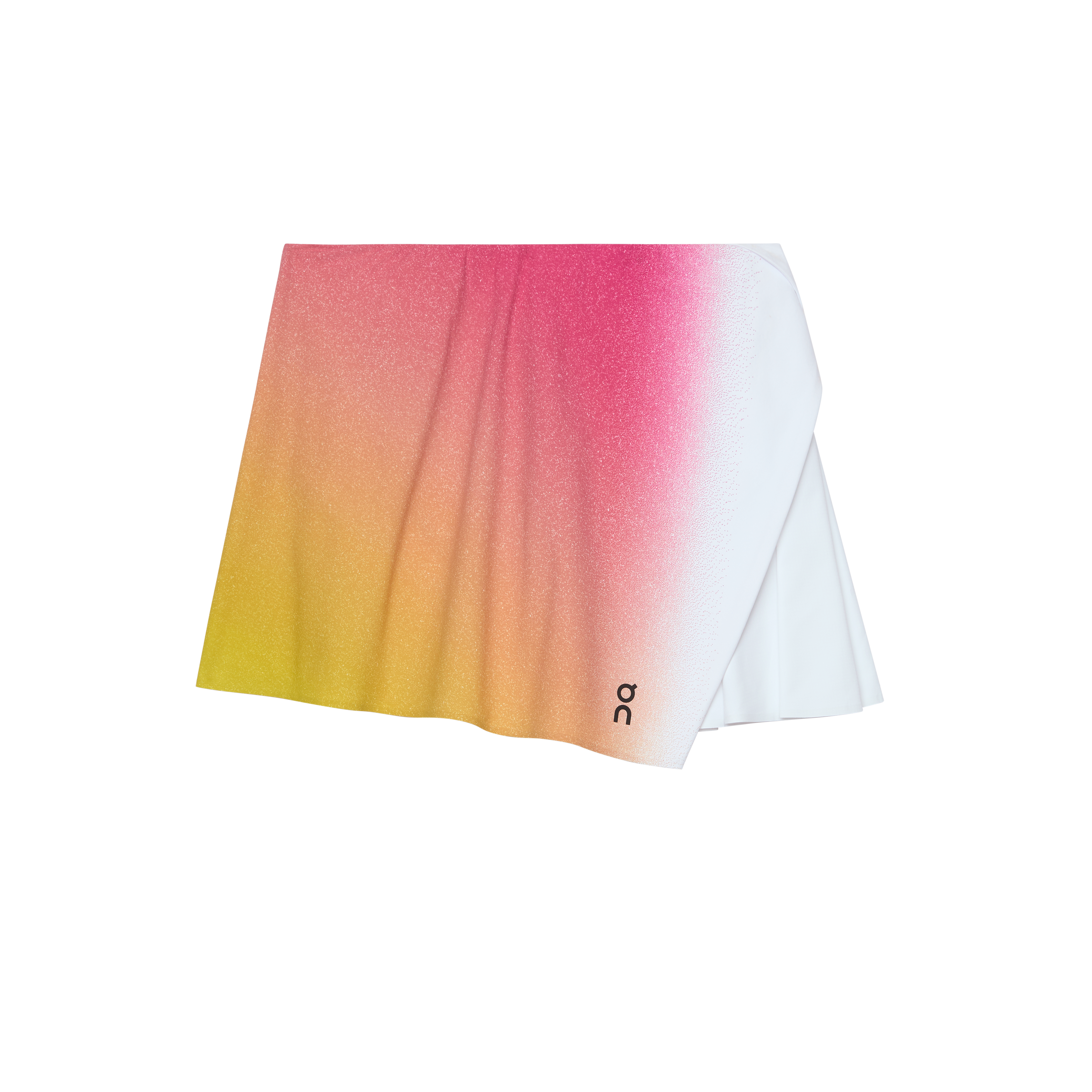 Court Skirt Side Pleat in White/Lime