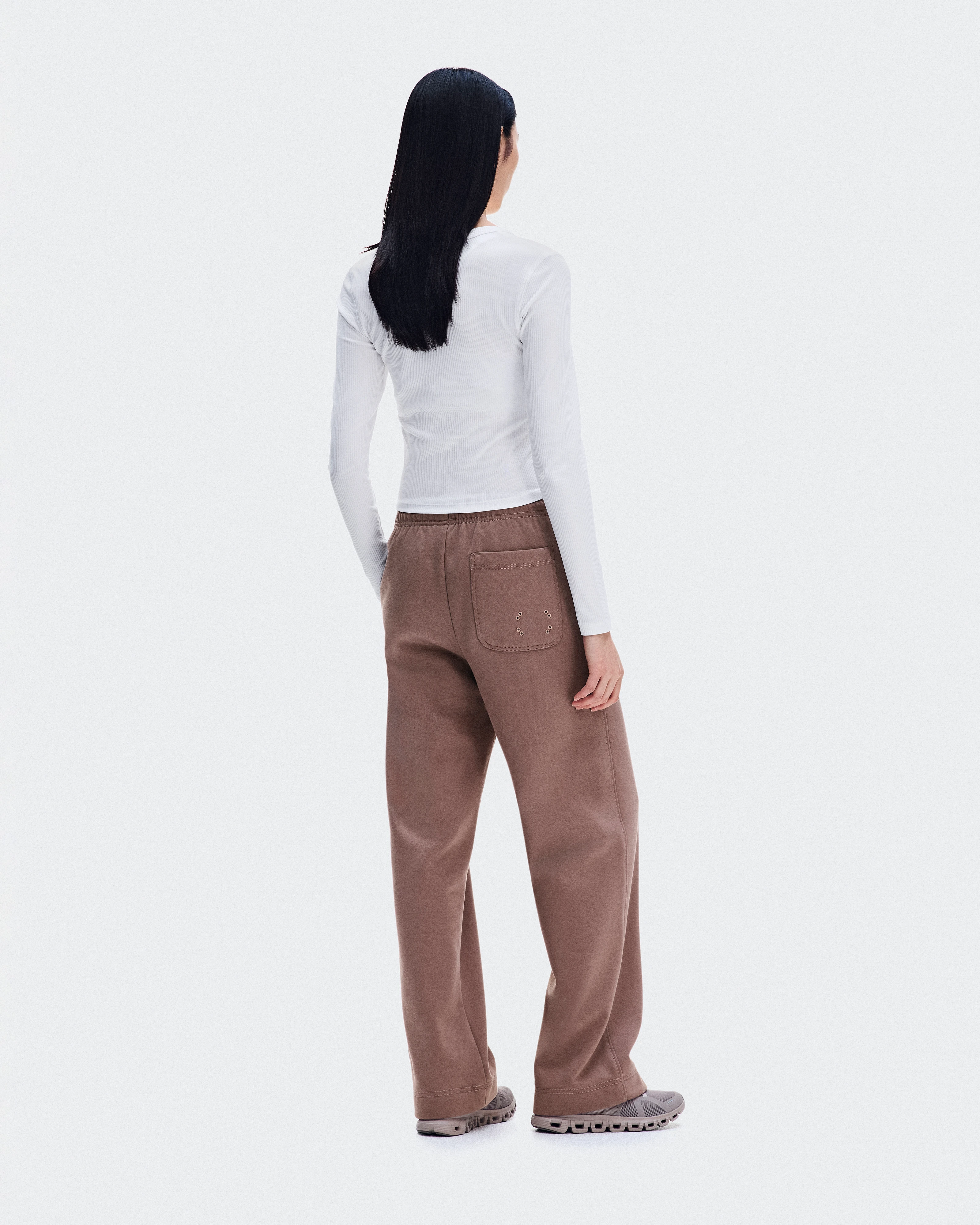 On All-Day Ribbed Long-T White Women Tops and t-shirts