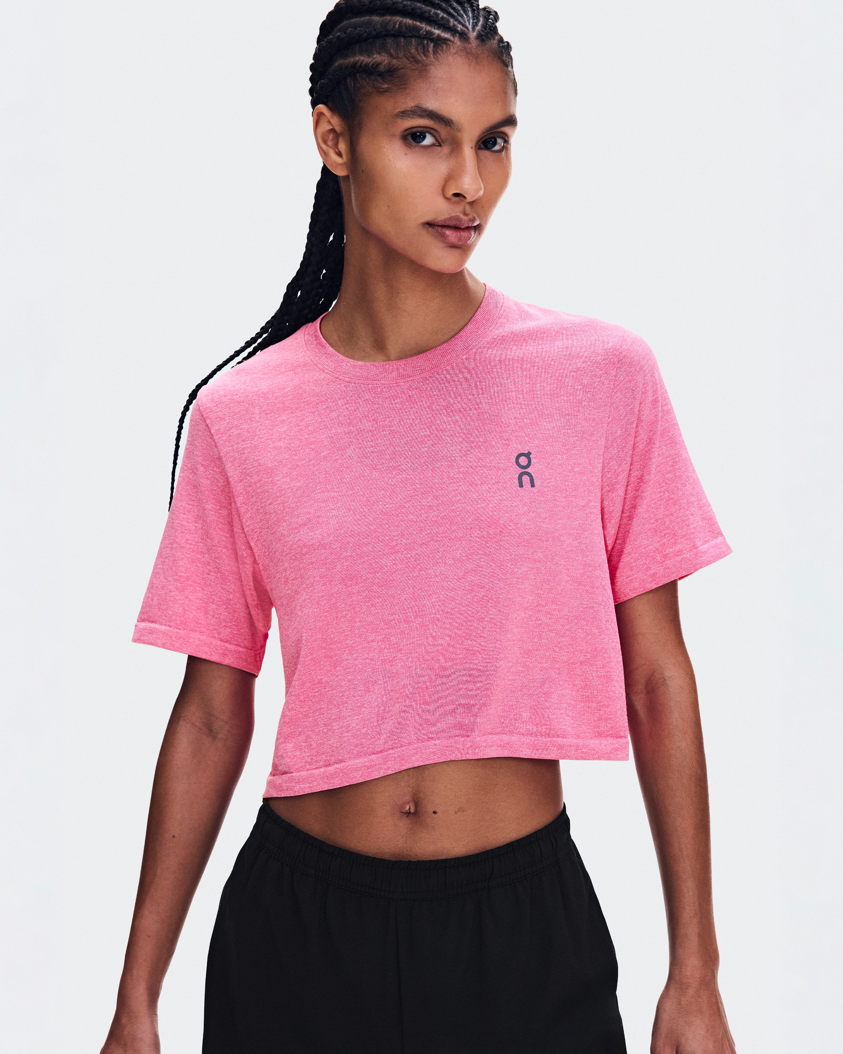On Train Flex-T Crop Bubblegum Heather Women Tops and t-shirts