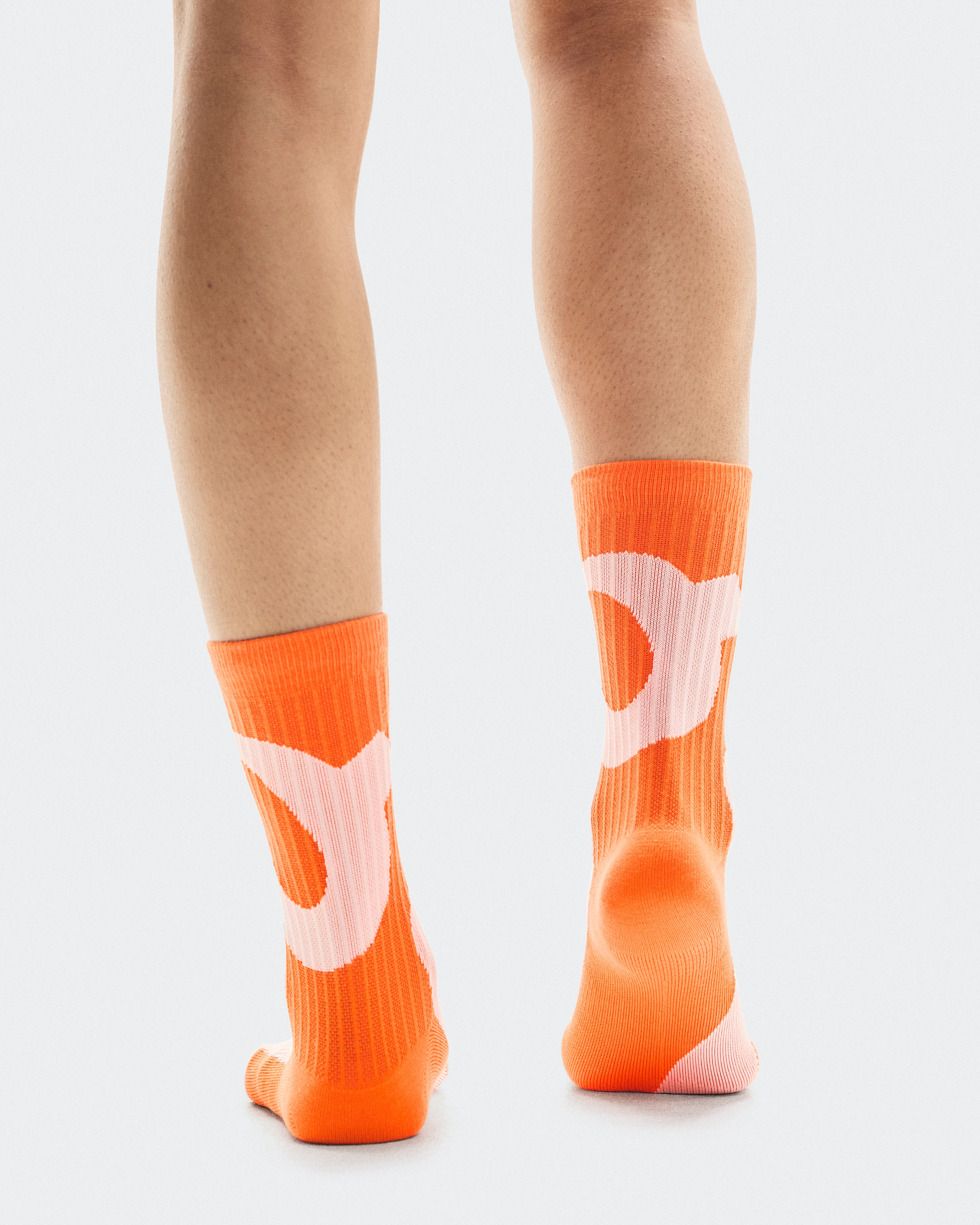On Liquid Logo Sock High 2P Ivory & Flame Unisex Socks