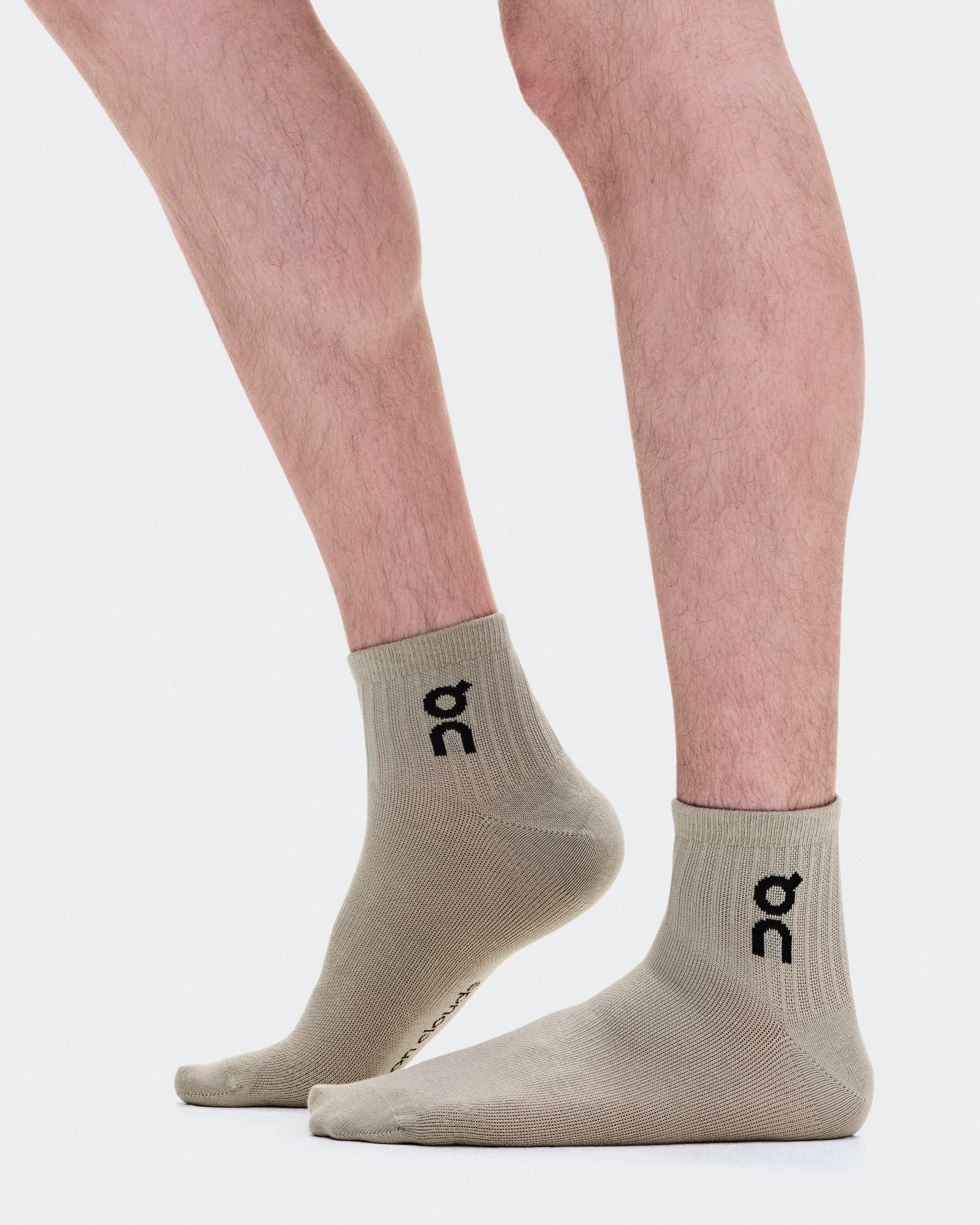 On Logo Sock Mid 3P Hare & Brume Unisex Socks