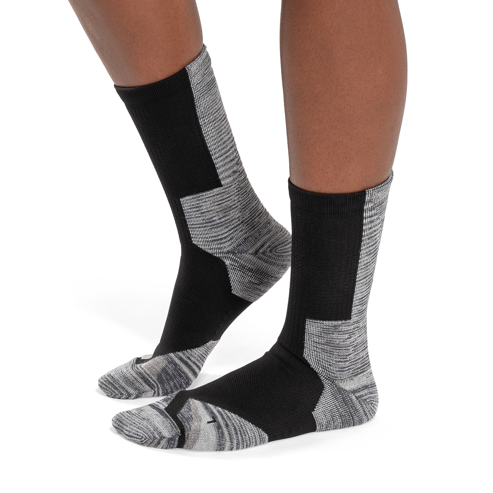 Explorer Merino Sock in Black/Glacier