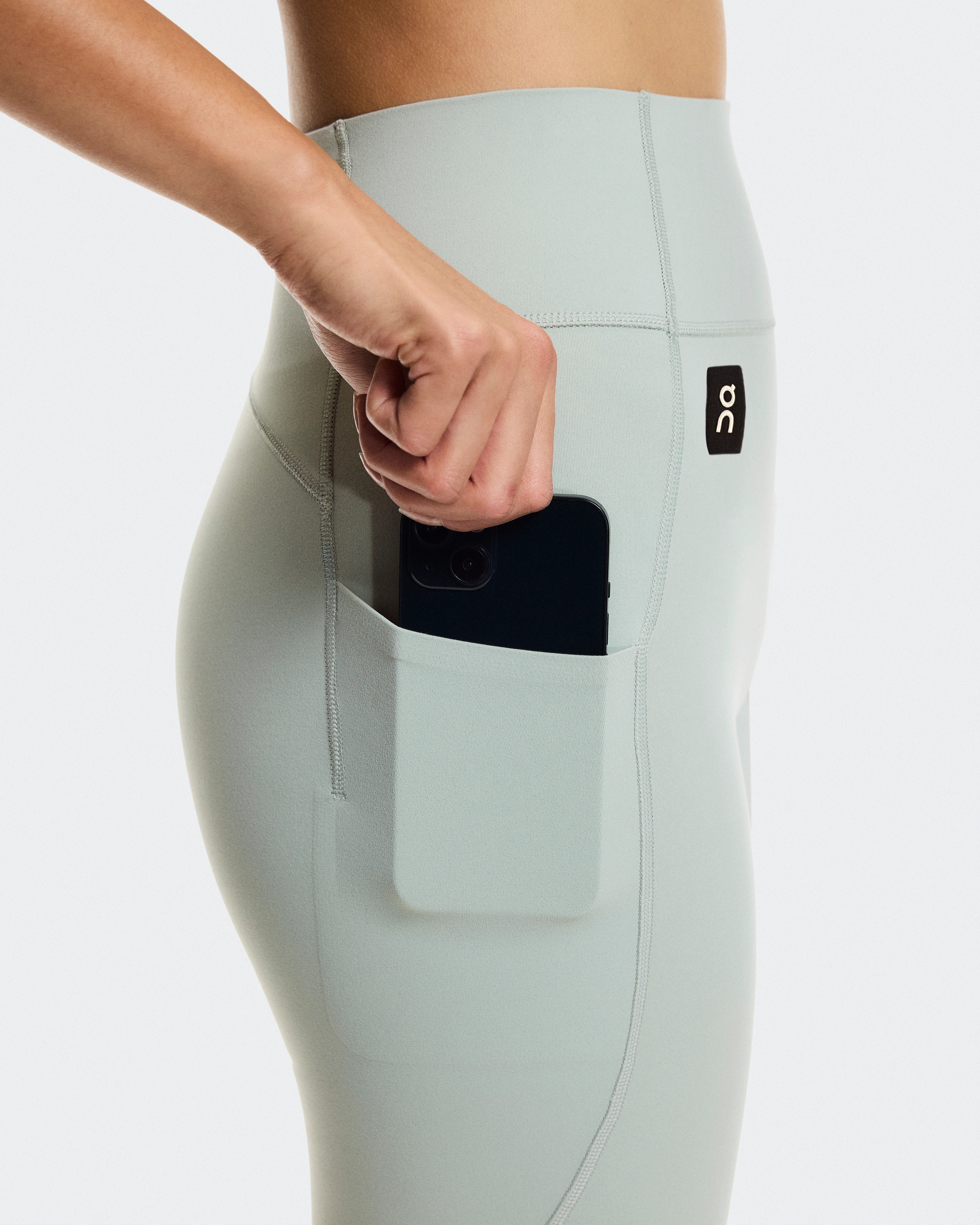 On Studio Tights Short Mineral Feminino Calças leggings