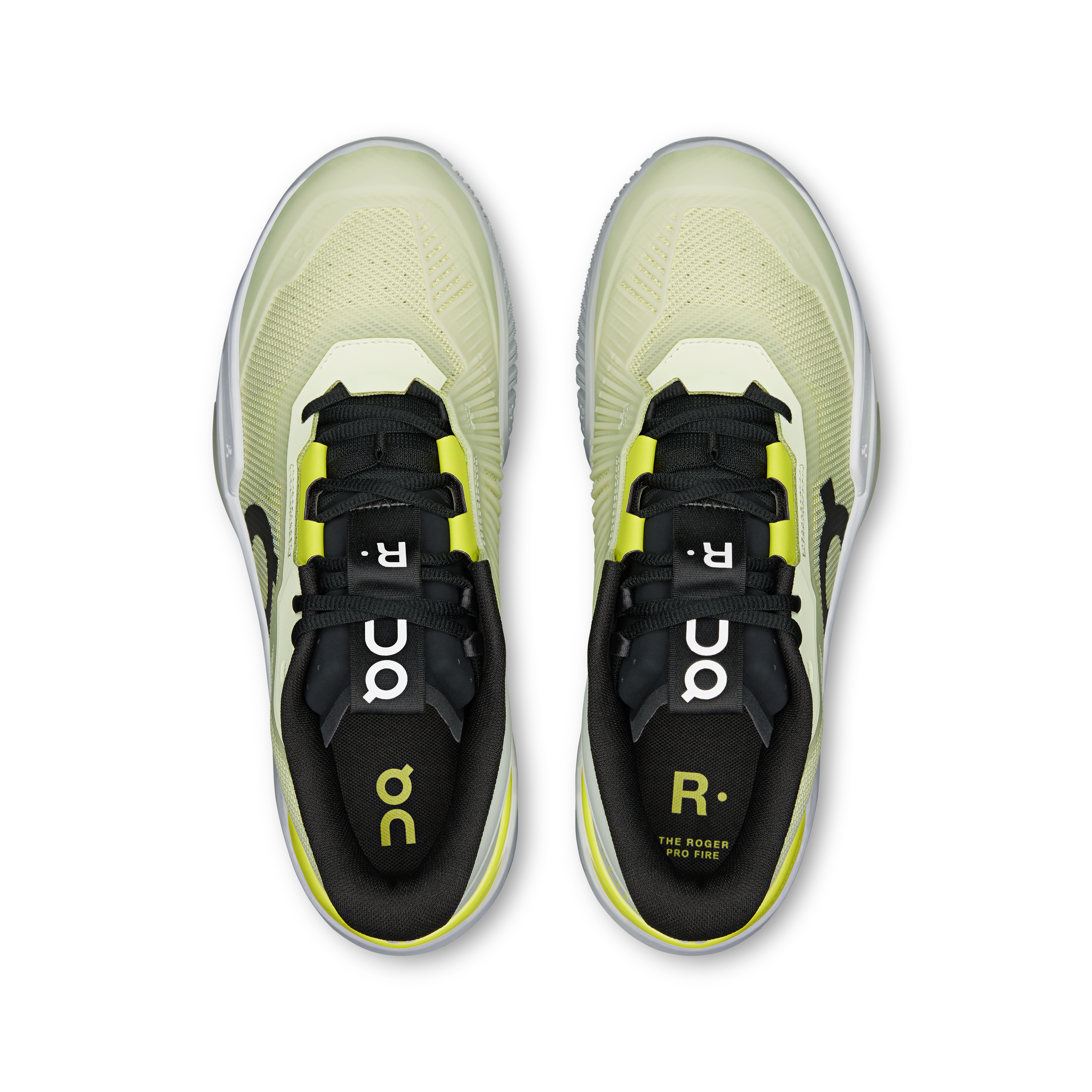 On THE ROGER Pro Fire Linen & Lime Men Tennis Shoes