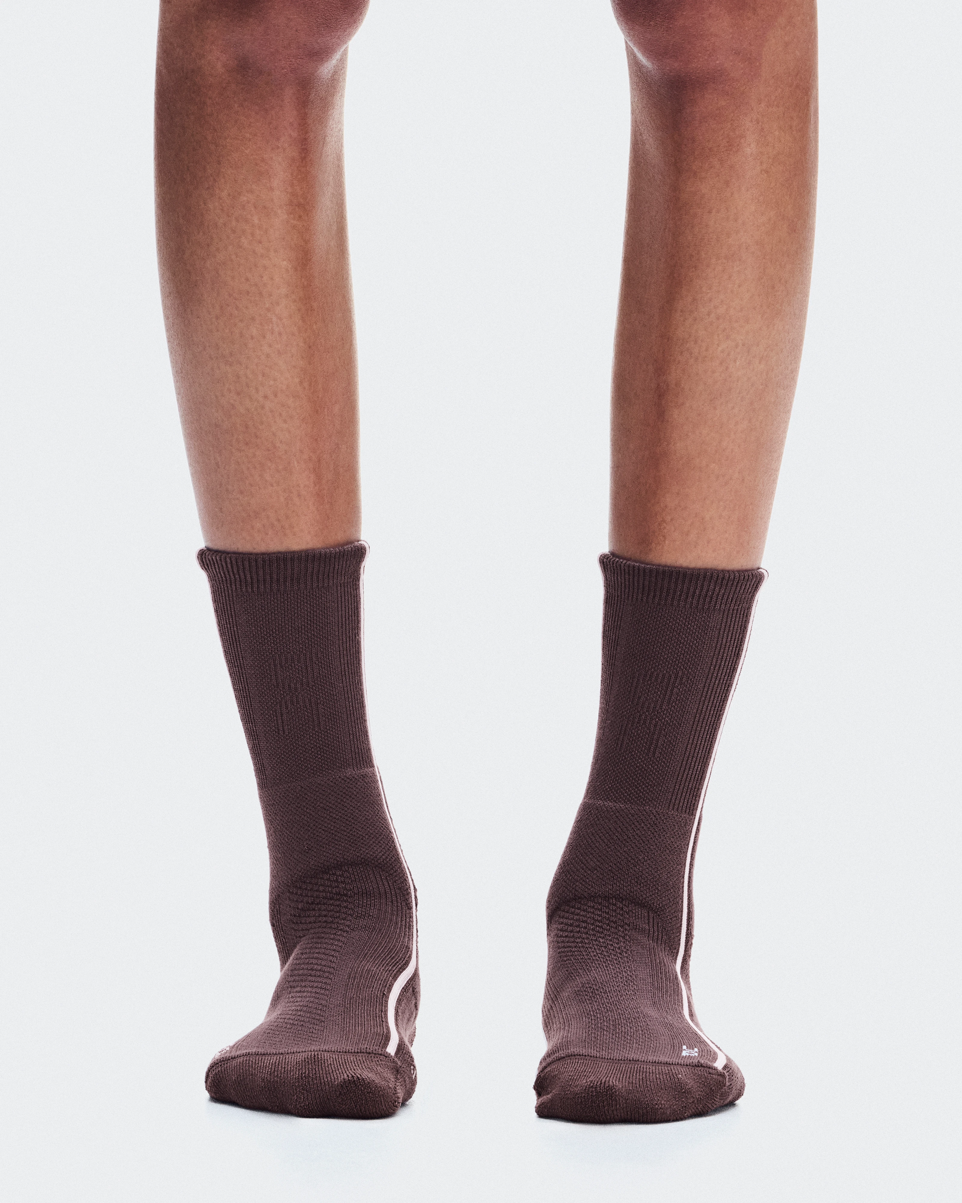 On Court Sock High Mulberry & White Unisex Socks