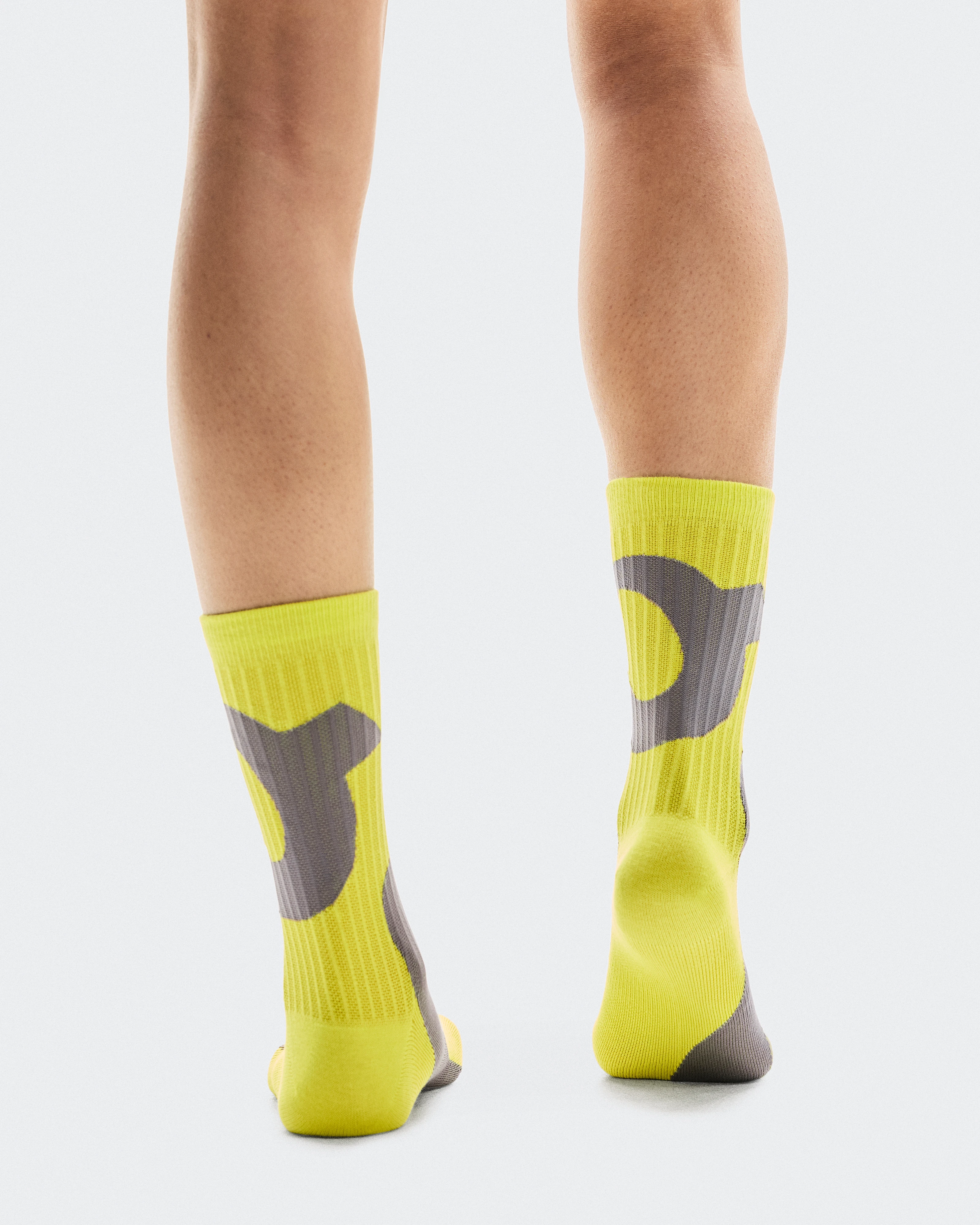 On Liquid Logo Sock High 2P Lime & Eclipse Unisex Socks