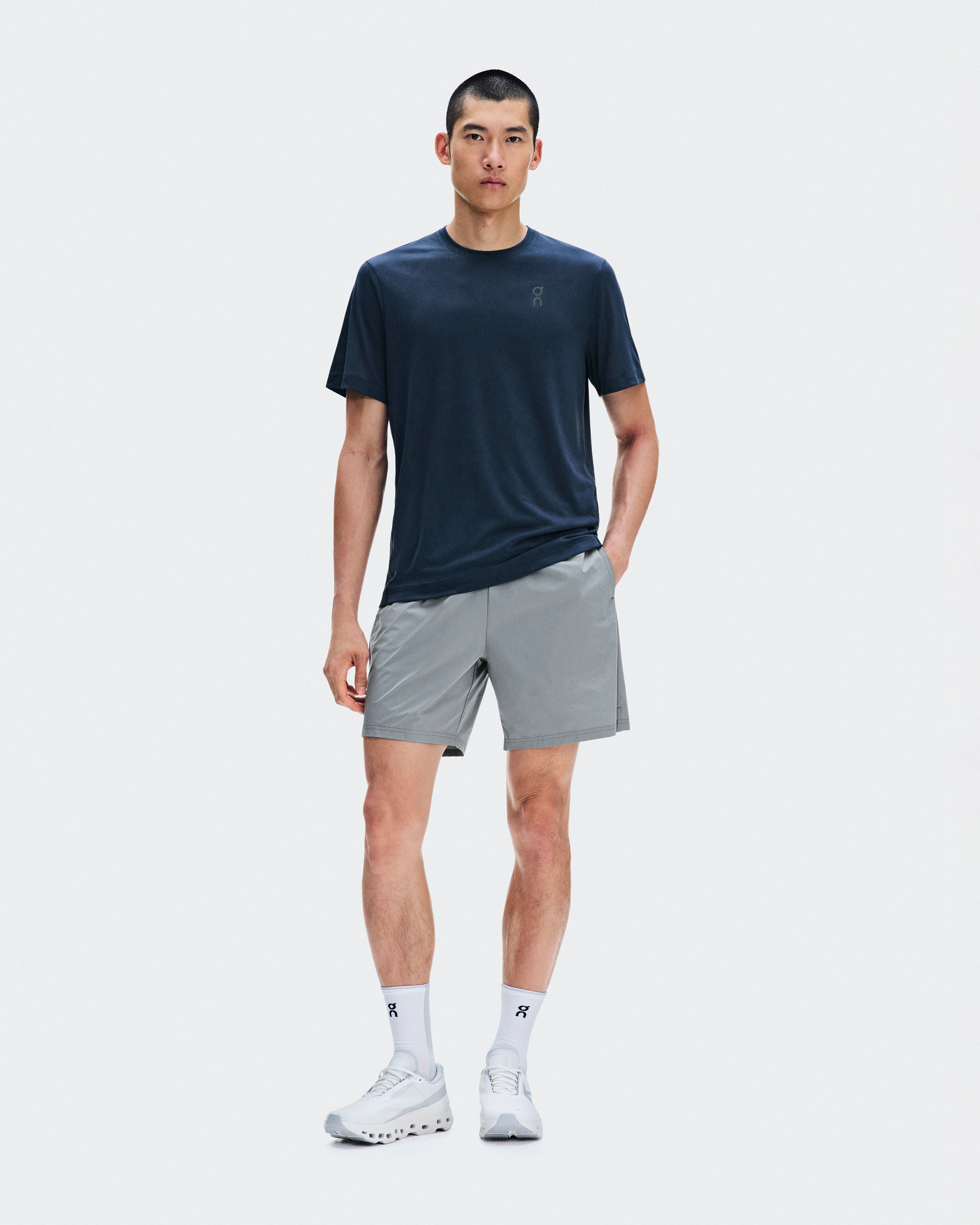 On Core-T Grid Navy Hombre Camisetas
