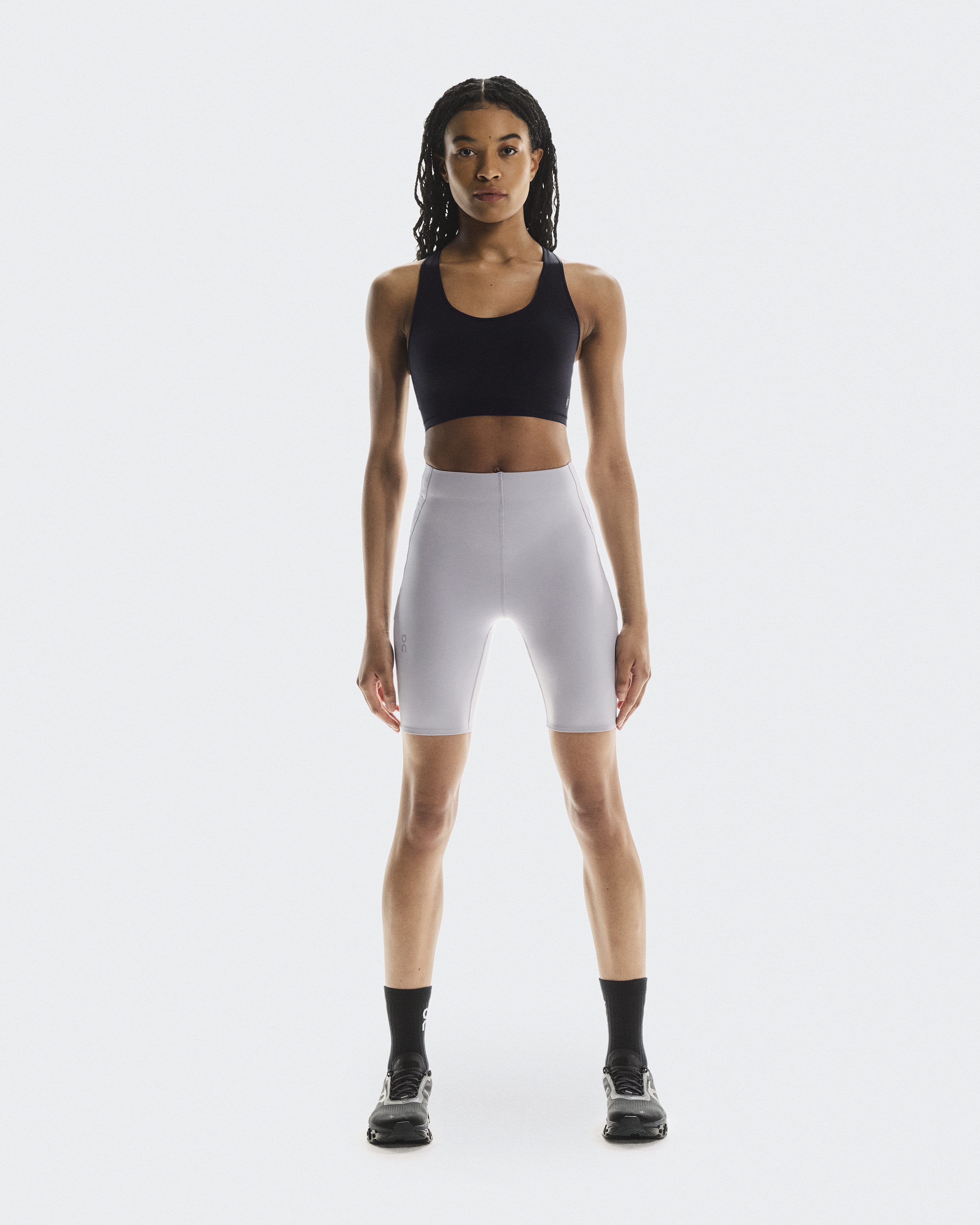 On Women's Train Tights Short in Lilac, Size: Small, Polyamide