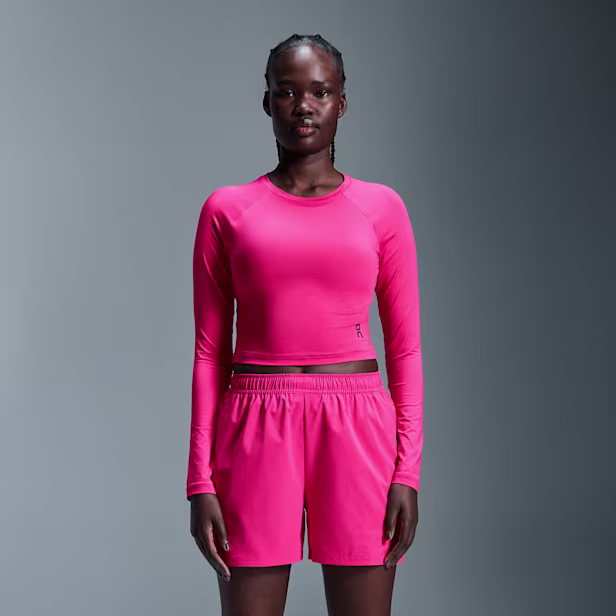 Movement Long-T Crop Long-Sleeve Shirt in Pink