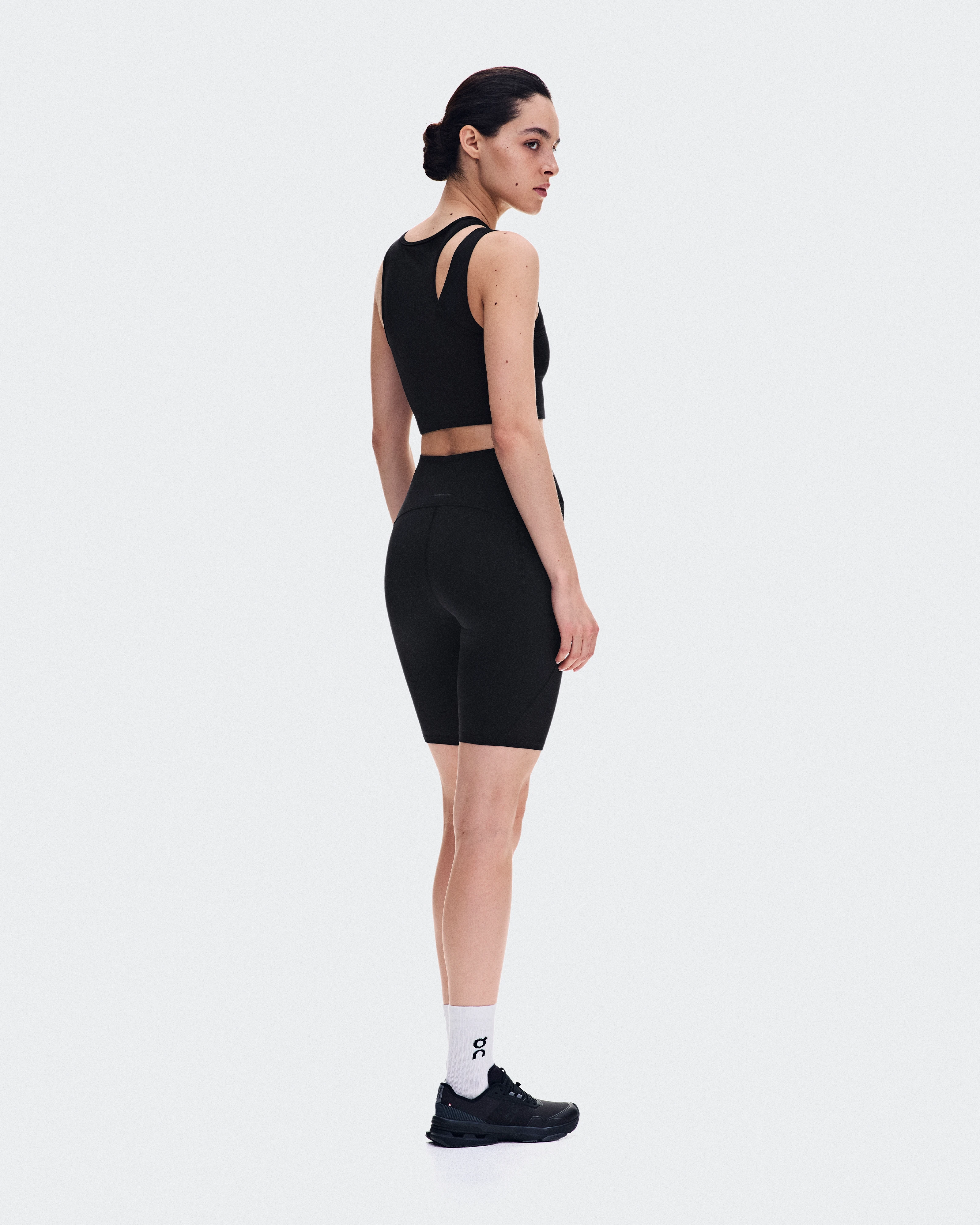 On Studio Asymmetric Crop Black Women Tops and t-shirts