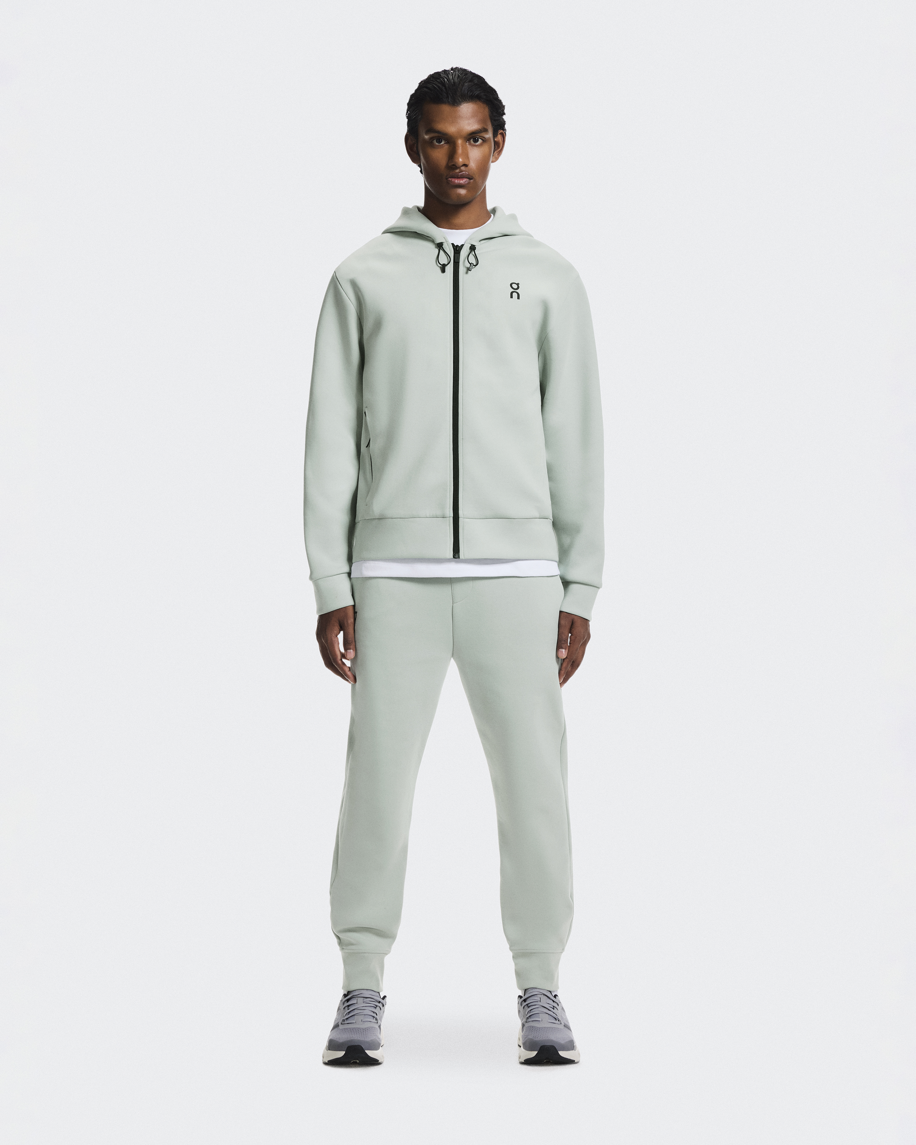 Focus Tech Zip Hoodie in Mineral